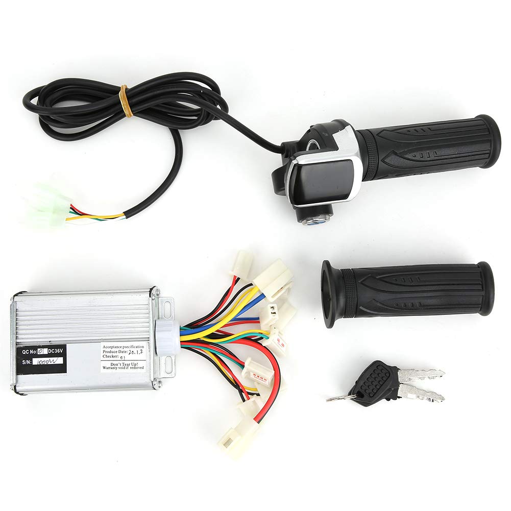 Pwshymi Brush Controller Electric Bike Thumb Throttle Grip - E-Bike Thumb Throttle Replacement for Mountain & Commuter Bikes - Perfect for Off-Road & Urban Riding