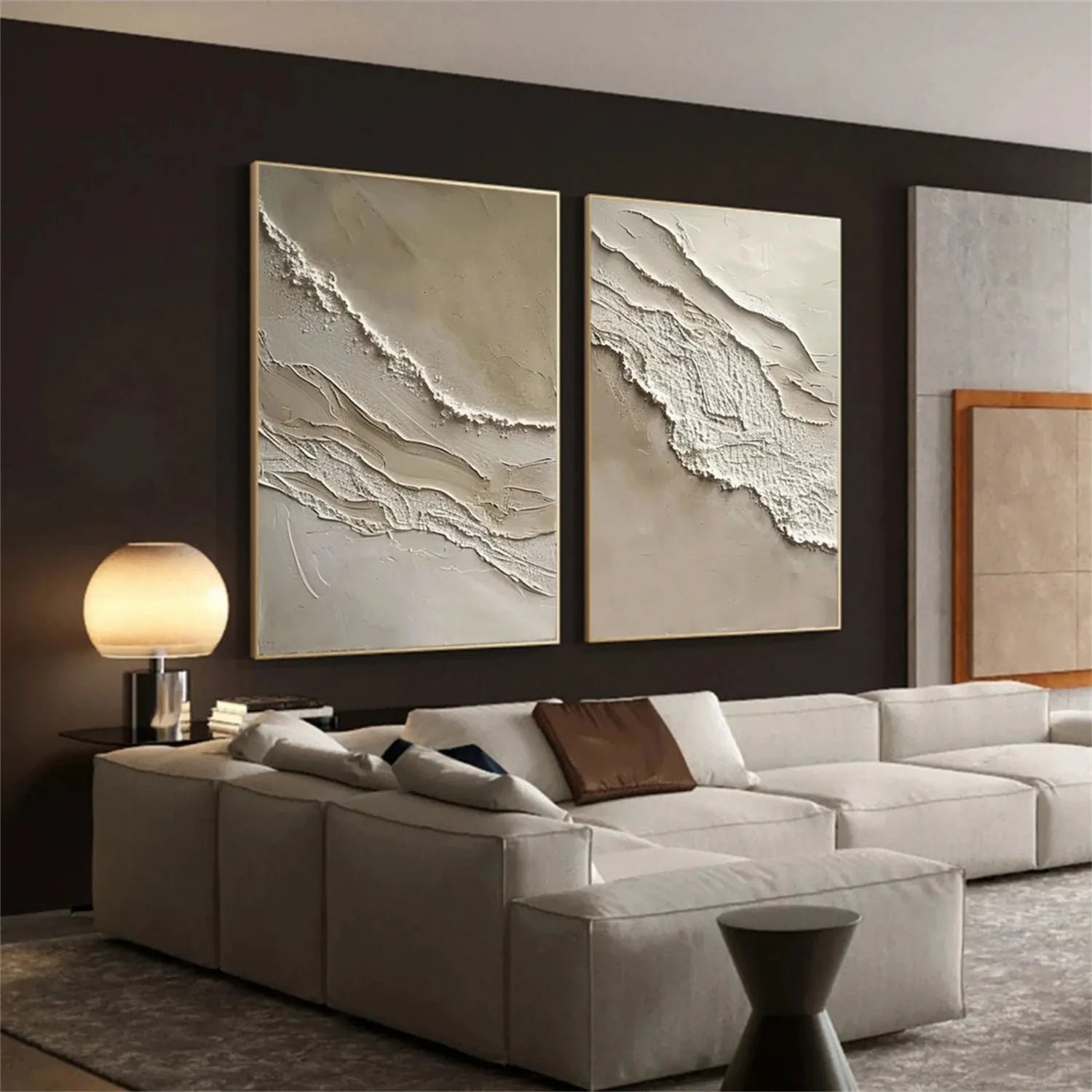Ocean and Sky Painting Set of 2 - Premium Wall Art for Home & Office Decor | Coastal Landscape Paintings | Perfect for Living Room, Bedroom & Office