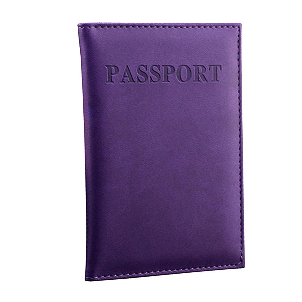 CLZOUD RFID Blocking Shoulder Bag - Travel Organizer with Passport ID & Card Holder - Anti-Theft Crossbody Bag for Women & Men (Purple, One Size) - Perfect for Airports, Commuting & Daily Use