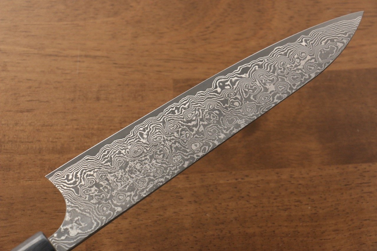 Premium Masakage Kumo VG10 Damascus Gyuto Chef Knife 210mm - Japanese Shitan Wood Handle - Professional Kitchen Knife for Slicing, Dicing & Meat Cutting