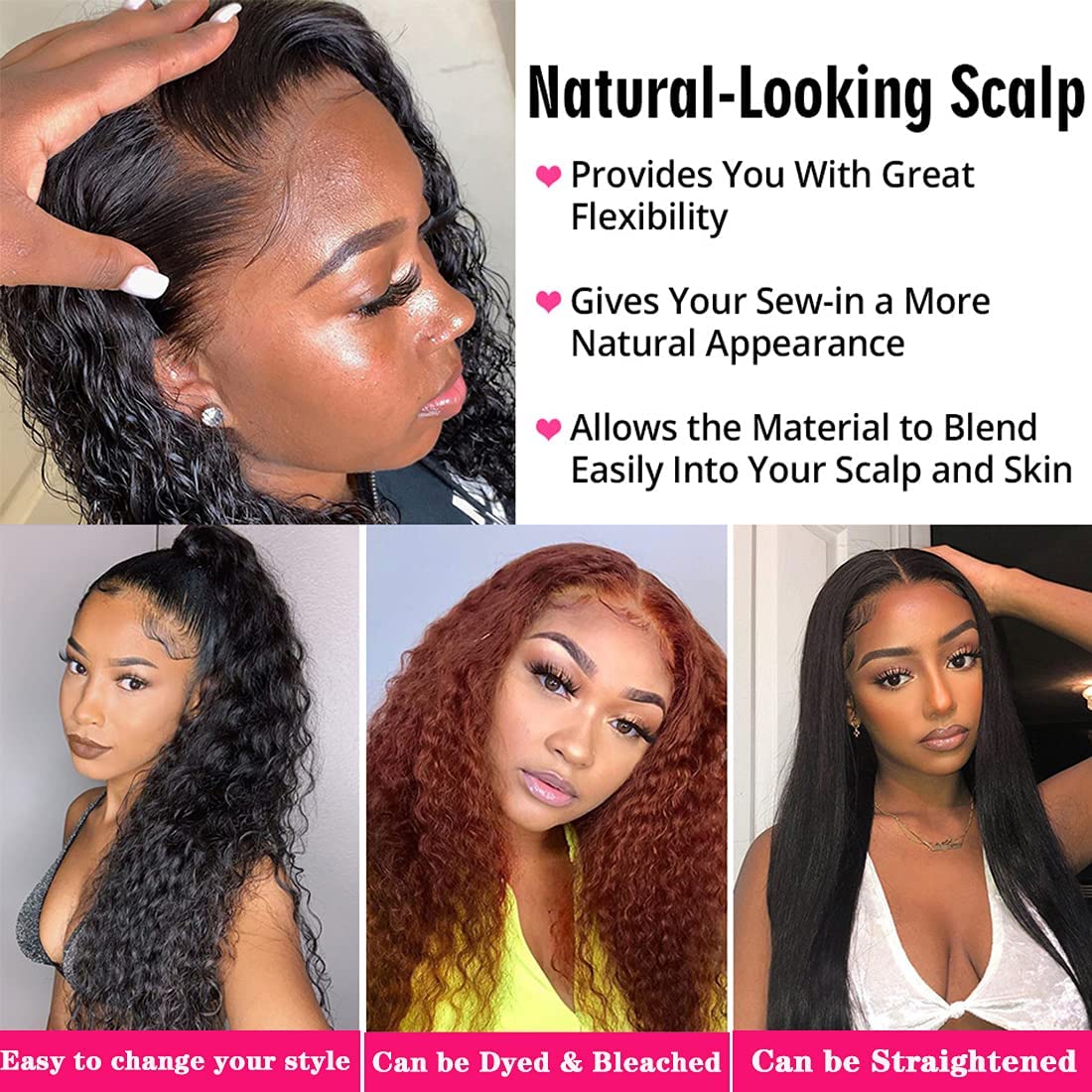 360 Full Lace Deep Curly Wave HD Transparent Lace Front Wigs - 100% Brazilian Virgin Human Hair - Pre Plucked with Baby Hair - 13x4 Lace Frontal Wig for Black Women (30 Inch) - Perfect for Daily Wear, Parties, Weddings & Special Occasions