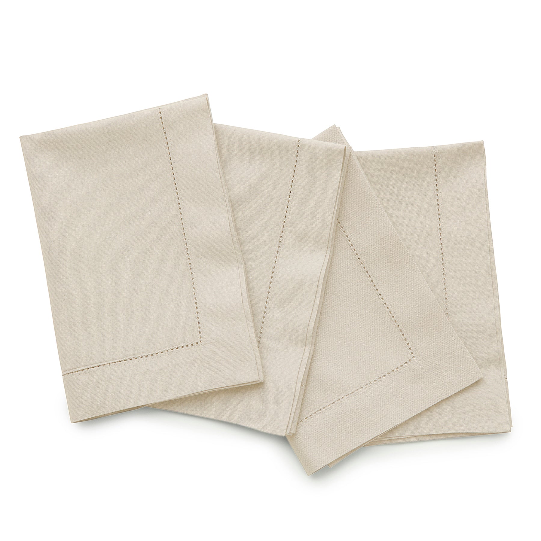 Premium Cotton Linen Hemstitch Napkins Set - 100% Natural Fabric Dinner Napkins for Formal Dining, Wedding, and Special Occasions - Elegant Table Decor for Restaurants and Home Entertaining
