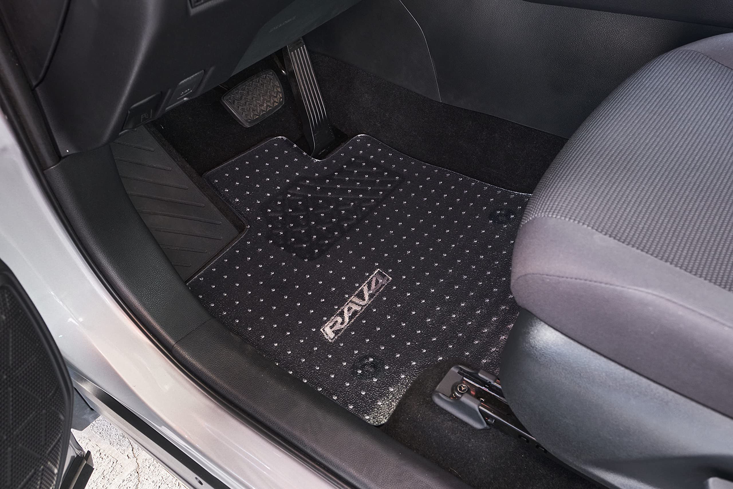 Premium Clear Floor Mats for Toyota Tacoma Access Cab (2016-2017) - 1st & 2nd Row Protection - USA Made - Durable Overlay Mats for All-Weather & Off-Road Use