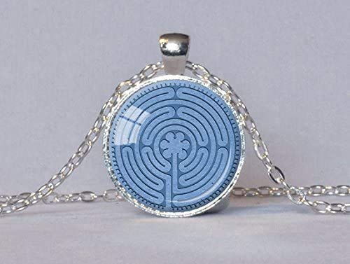 Labyrinth Spiritual Pendant Necklace - Sacred Meditation Jewelry for Religious Inspiration & Metaphysical Healing | Perfect for Yoga, Prayer & Energy Work