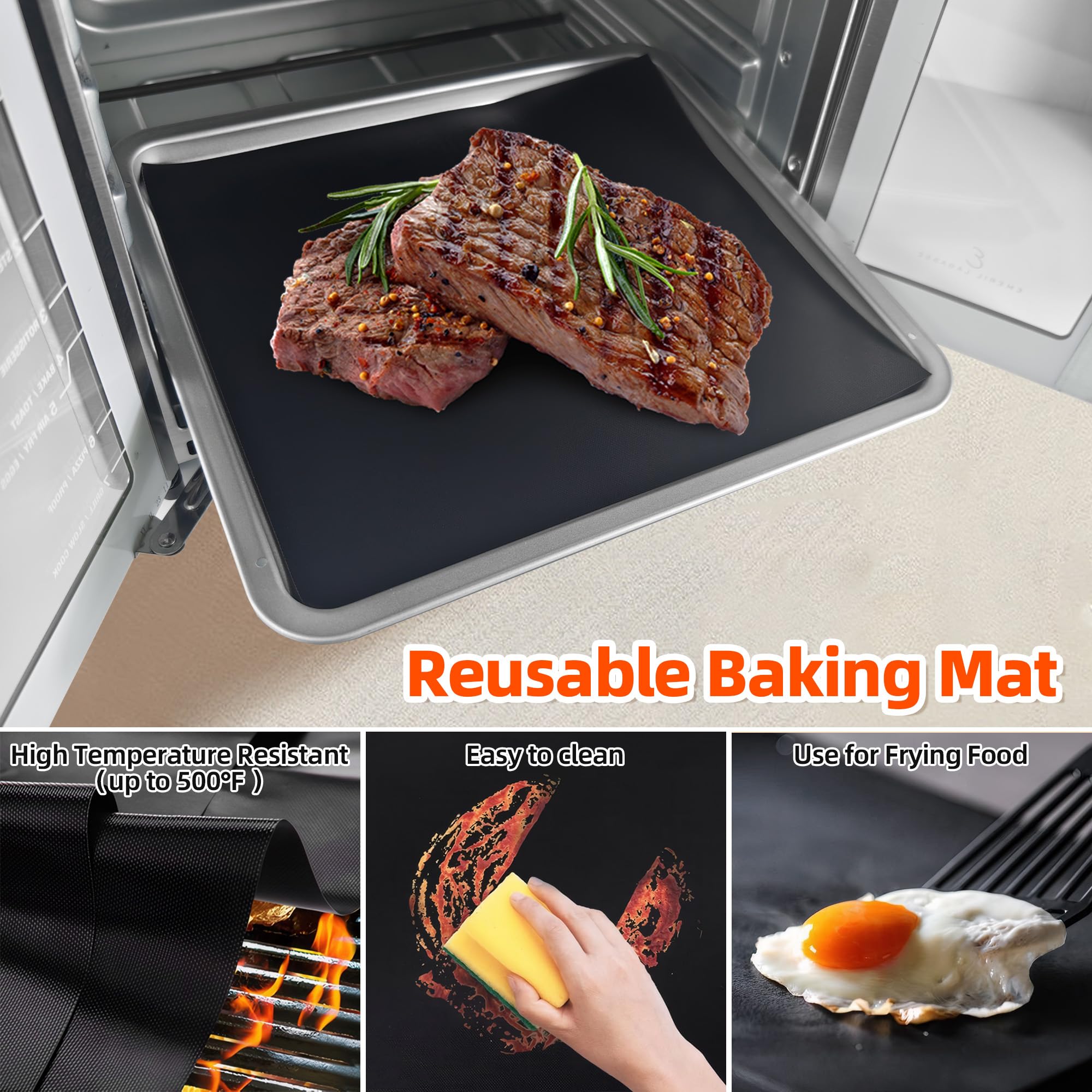 Emeril Lagasse 26 Qt Air Fryer Accessories Set - Non-Stick Baking Pans, Air Fryer Basket, Parchment Paper & Teflon Mats for Extra Large Air Fryer Oven | Perfect for Healthy Cooking, Meal Prep & Family Gatherings
