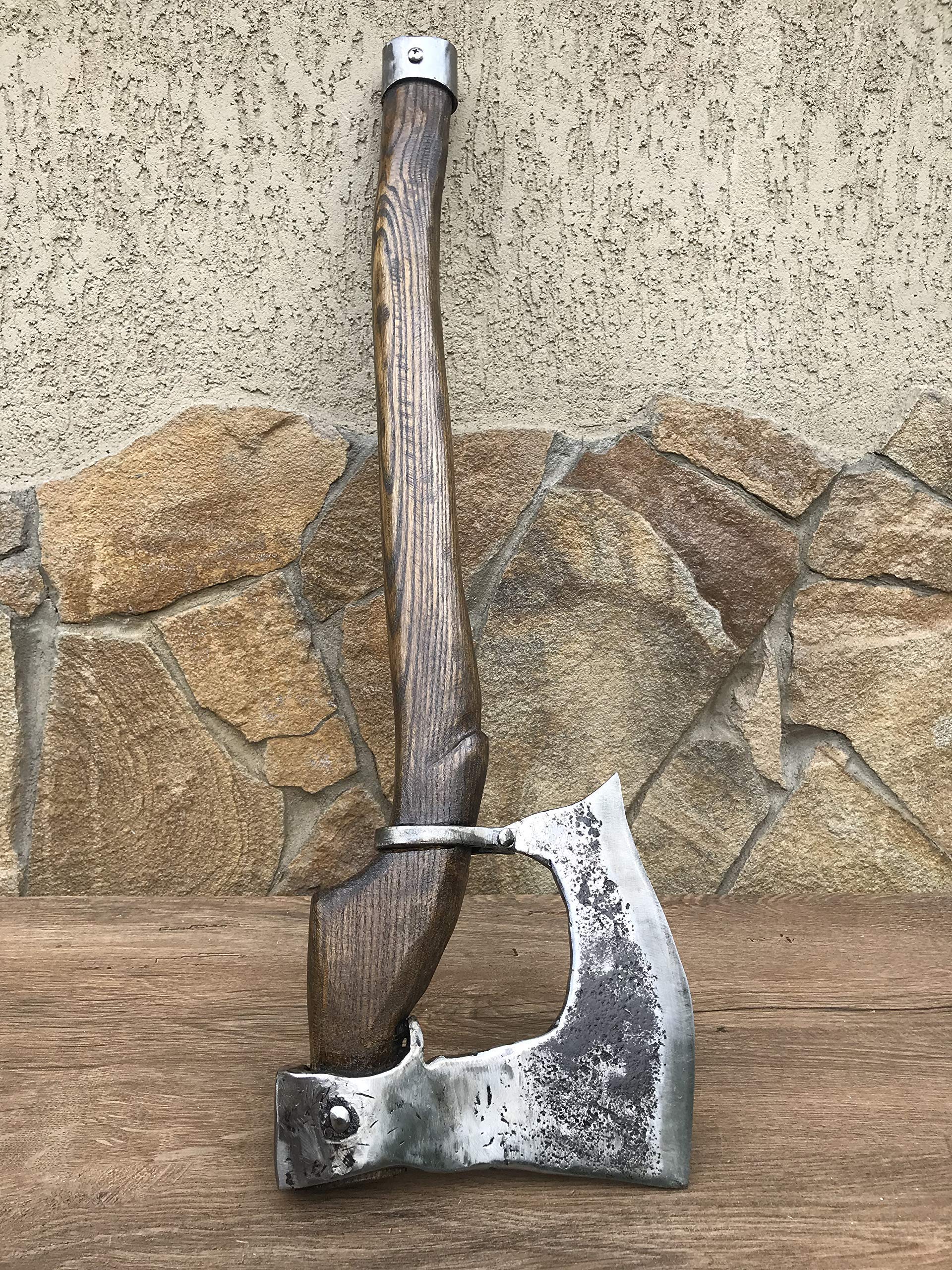 Viking Axe Hatchet - Hand Forged Medieval Axe for Men | Unique Birthday Gift, 6th Anniversary Present & Handyman Tool | Perfect for Camping, Woodworking & Outdoor Adventures