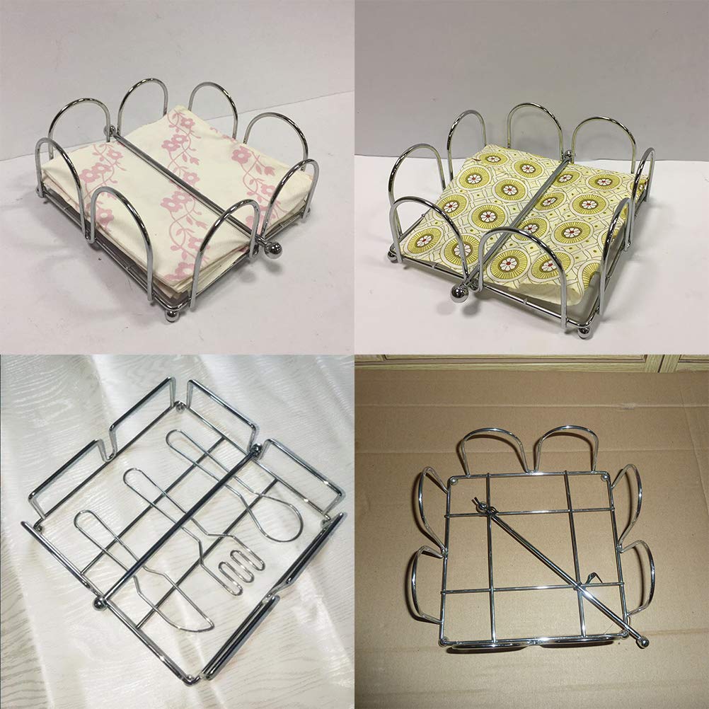 Iron Paper Towel Holder & Napkin Dispenser - Durable Cut-Out Design for Kitchen, Restaurant & Bathroom Organization | Cabilock Tissue Stand for Home & Office Use