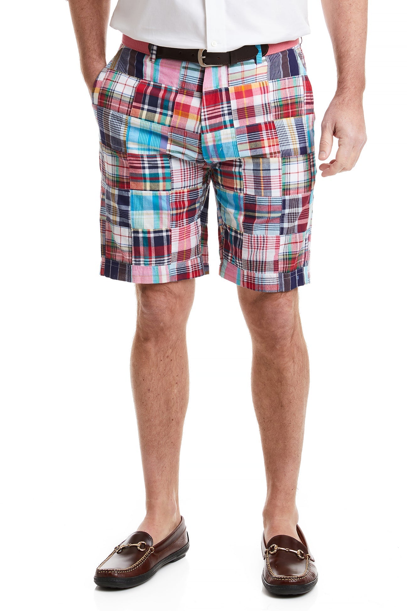 Cisco Short Hingham Patch Madras Shirt - Lightweight Cotton Plaid Button Down for Men | Perfect for Casual Wear, Office & Summer Outfits