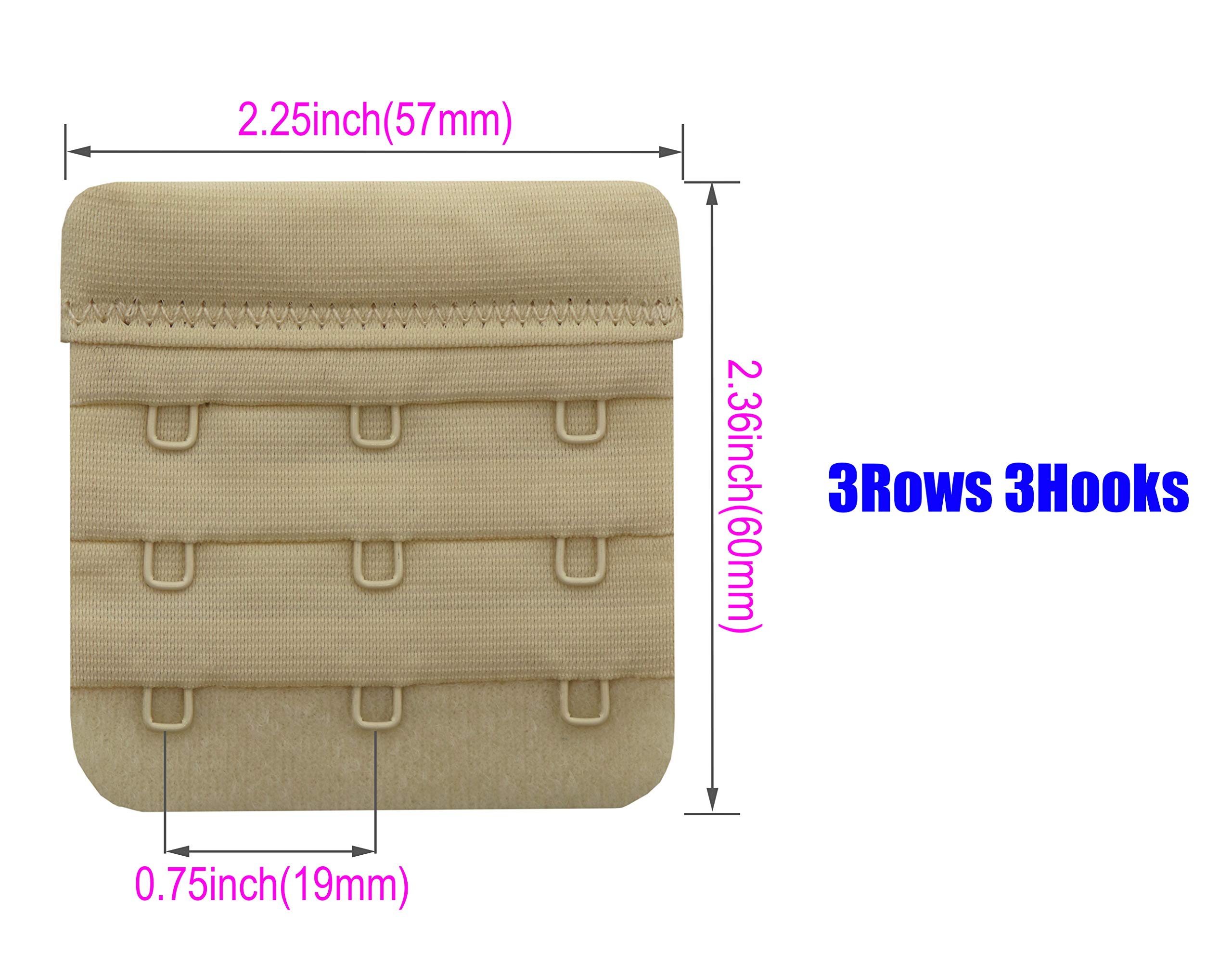 Tamlien Bra Extender 2 Hook/3 Hook/4 Hook/5 Hook - Soft & Comfortable Bra Band Extension for Women - Perfect for Pregnancy, Weight Fluctuations & Back Pain Relief