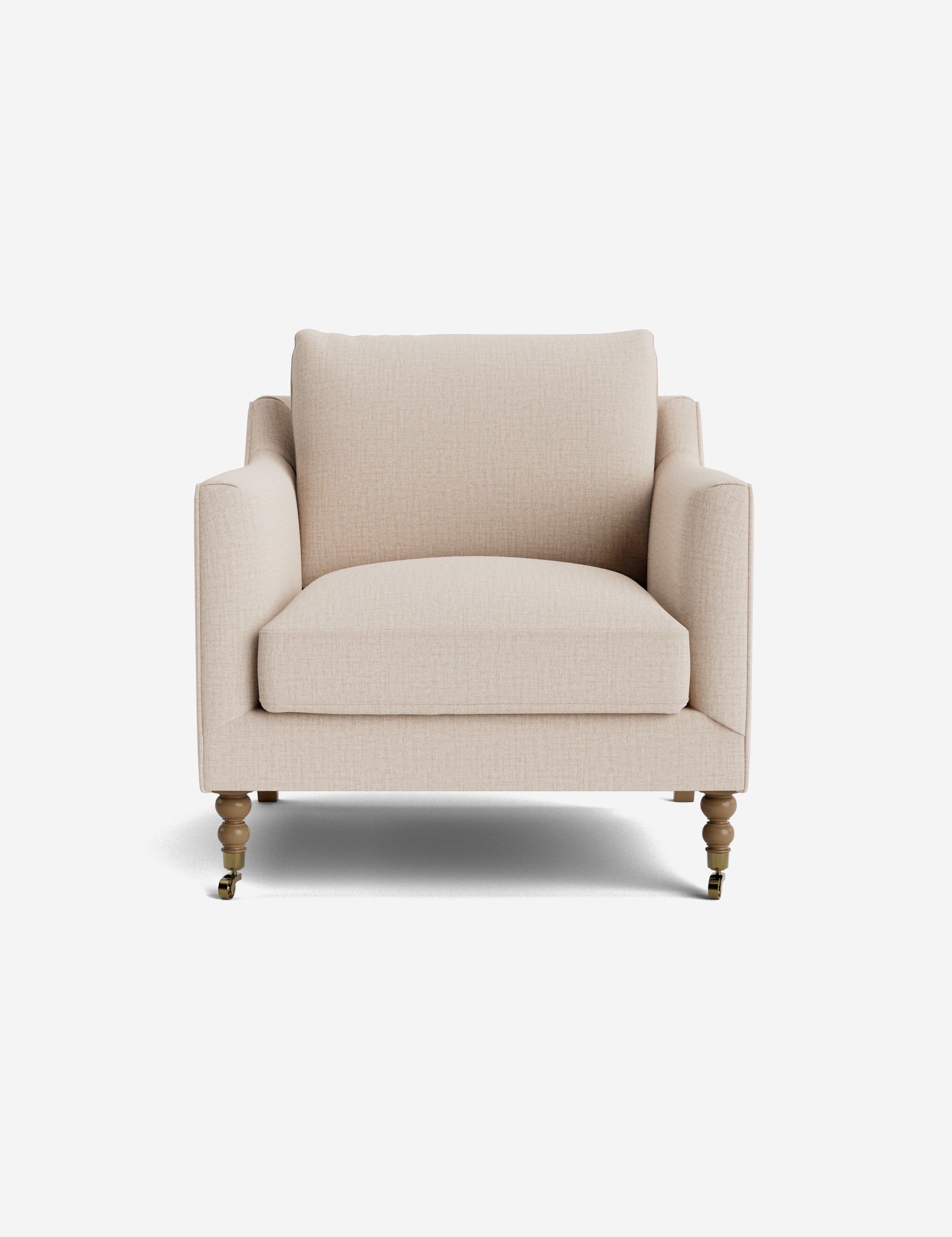 Fabienne Accent Chair - Modern Upholstered Lounge Chair for Living Room, Bedroom & Office - Comfortable Reading Chair with Sturdy Wooden Legs