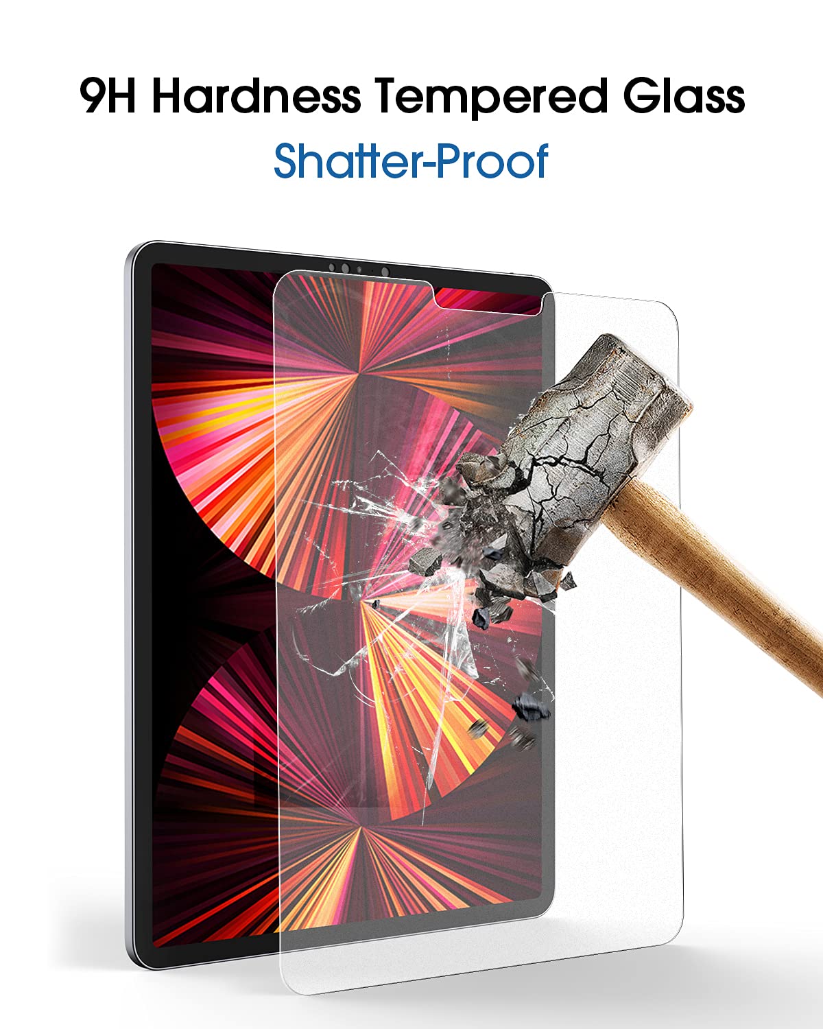 amFilm 2-Pack Matte Paper-Feel Screen Protector for iPad Pro 11 (2021/2022) & iPad Air 5/4 (2020/2022) - Anti-Glare Tempered Glass with Paper Texture - Perfect for Drawing, Note-Taking & Reading in Sunlight