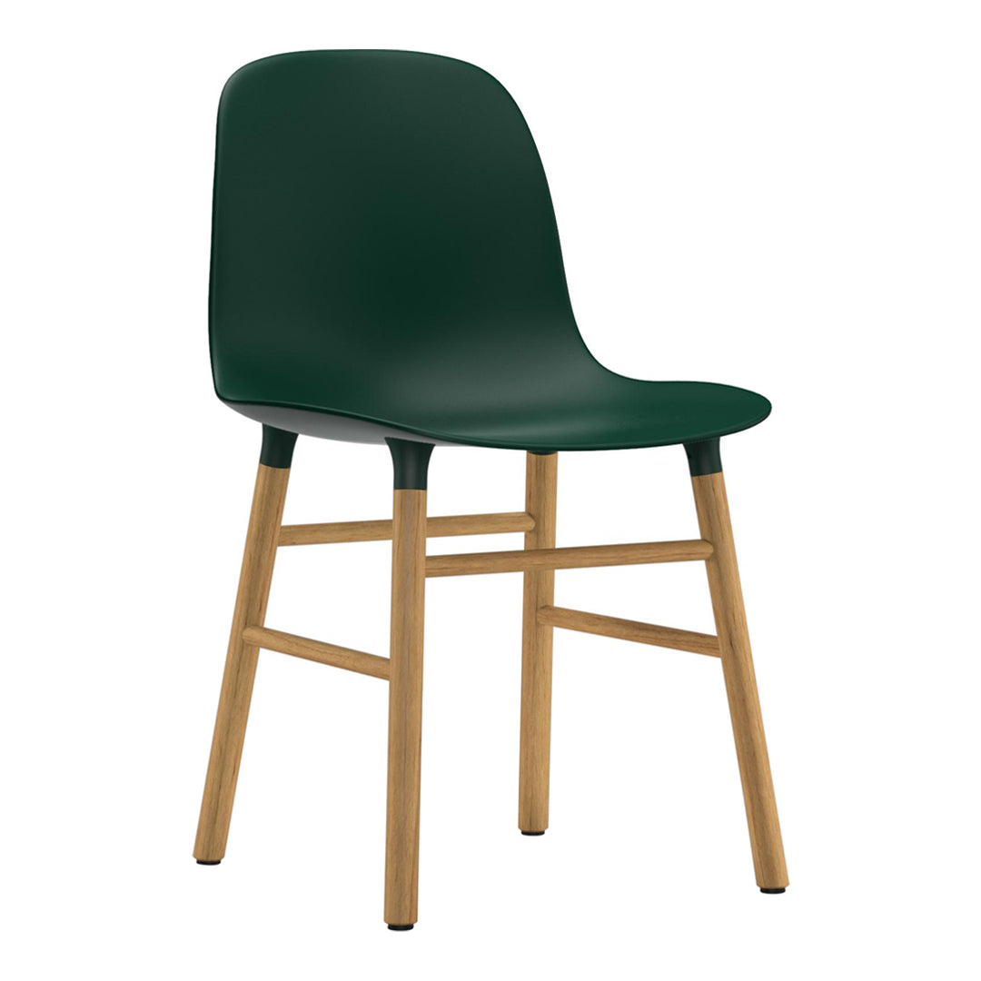 Modern Form Chair with Sturdy Wooden Legs - Perfect for Dining Room, Office, or Living Room Decor