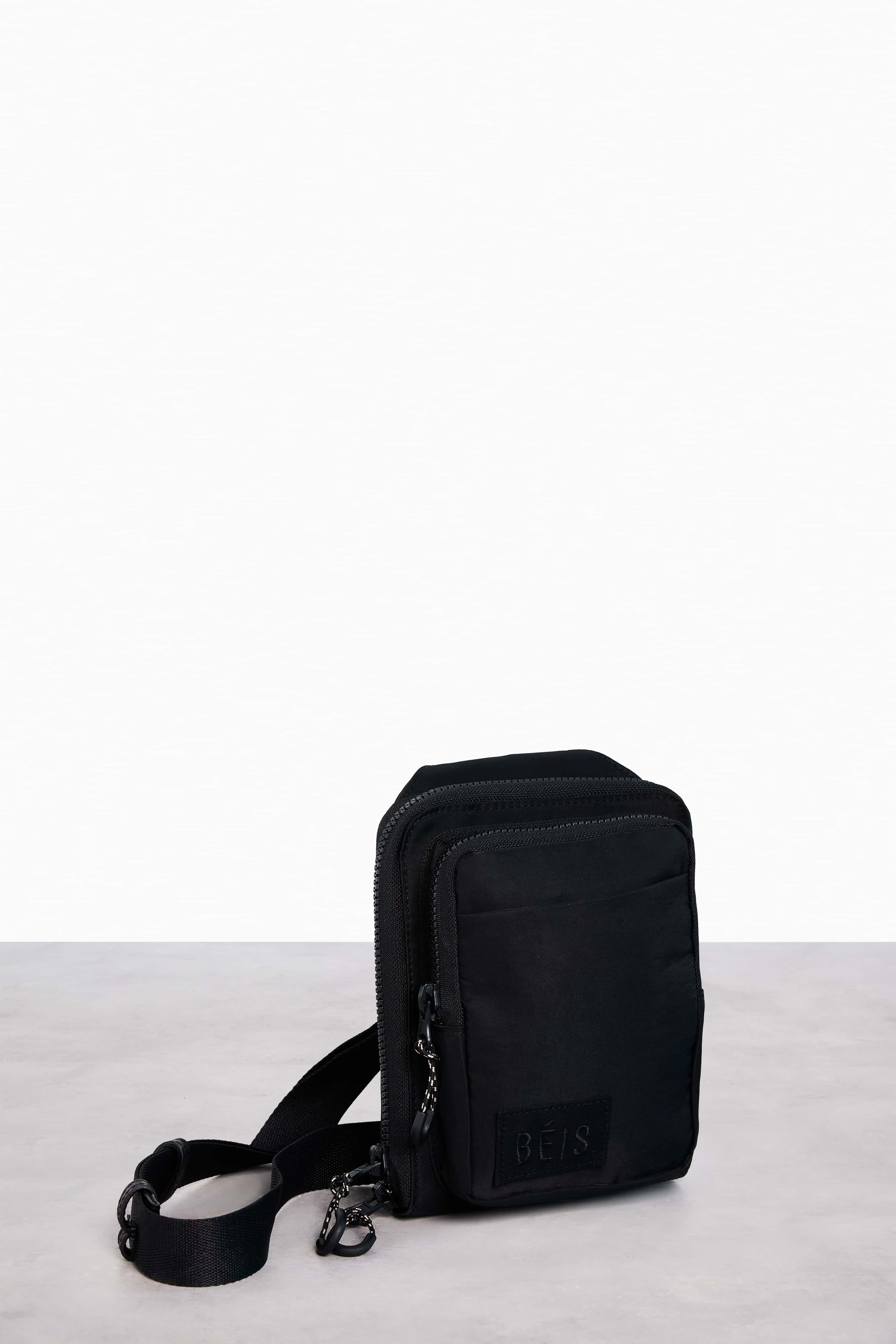 Premium Black Sport Sling Bag - Lightweight Adjustable Crossbody Pack for Running, Hiking & Travel - Hands-Free Convenience for Active Lifestyles