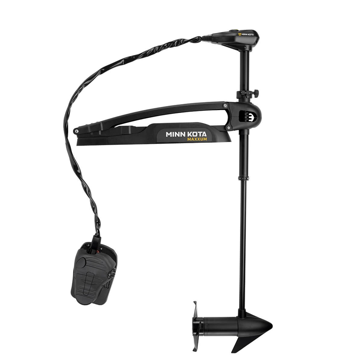 Minn Kota Maxxum Bowmount Trolling Motor with Hand/Foot Control - 55lb Thrust, 12V/24V - Perfect for Bass Fishing & Freshwater Boating