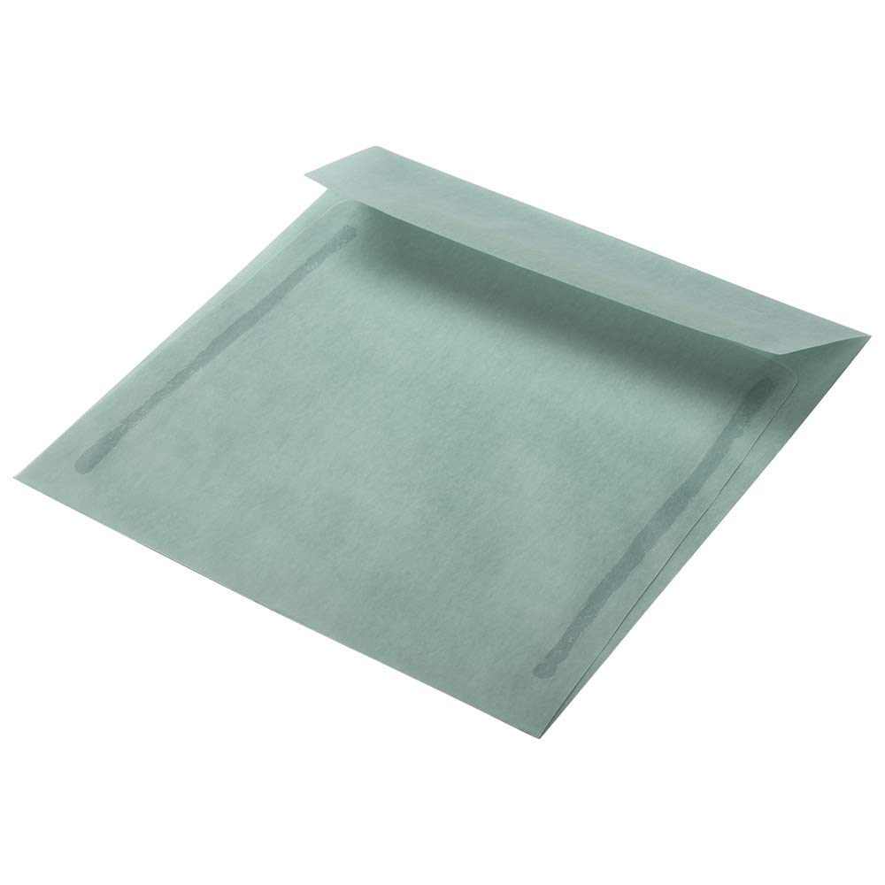 JAM PAPER 6.5 x 6.5 Inch Square Translucent Vellum Envelopes - Ocean Blue - Bulk Pack of 250 - Perfect for Wedding Invitations, Greeting Cards, and Business Correspondence