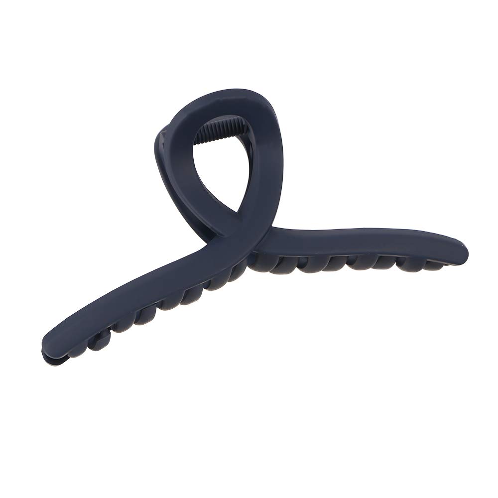 SPDD Elegant Acrylic Hair Claw Clips for Women - Non-Slip Frosted Crab Claw Hairpins, Hair Styling Accessories (Navy Blue) - Perfect for Updos, Ponytails & Everyday Hairstyles