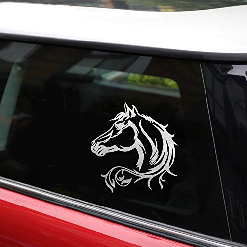 Horse Head Car Decals - Reflective Vinyl Stickers for SUV, Truck & Vehicle Windows - White Automotive Decoration for Night Safety & Personal Style | Perfect for Car Enthusiasts & Customization