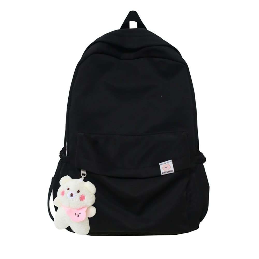 Stylish Aesthetic Backpack for Women & Teens - Cute School Laptop Bag with Solid Color Design - Perfect for College, Work, Travel and Daily Commute