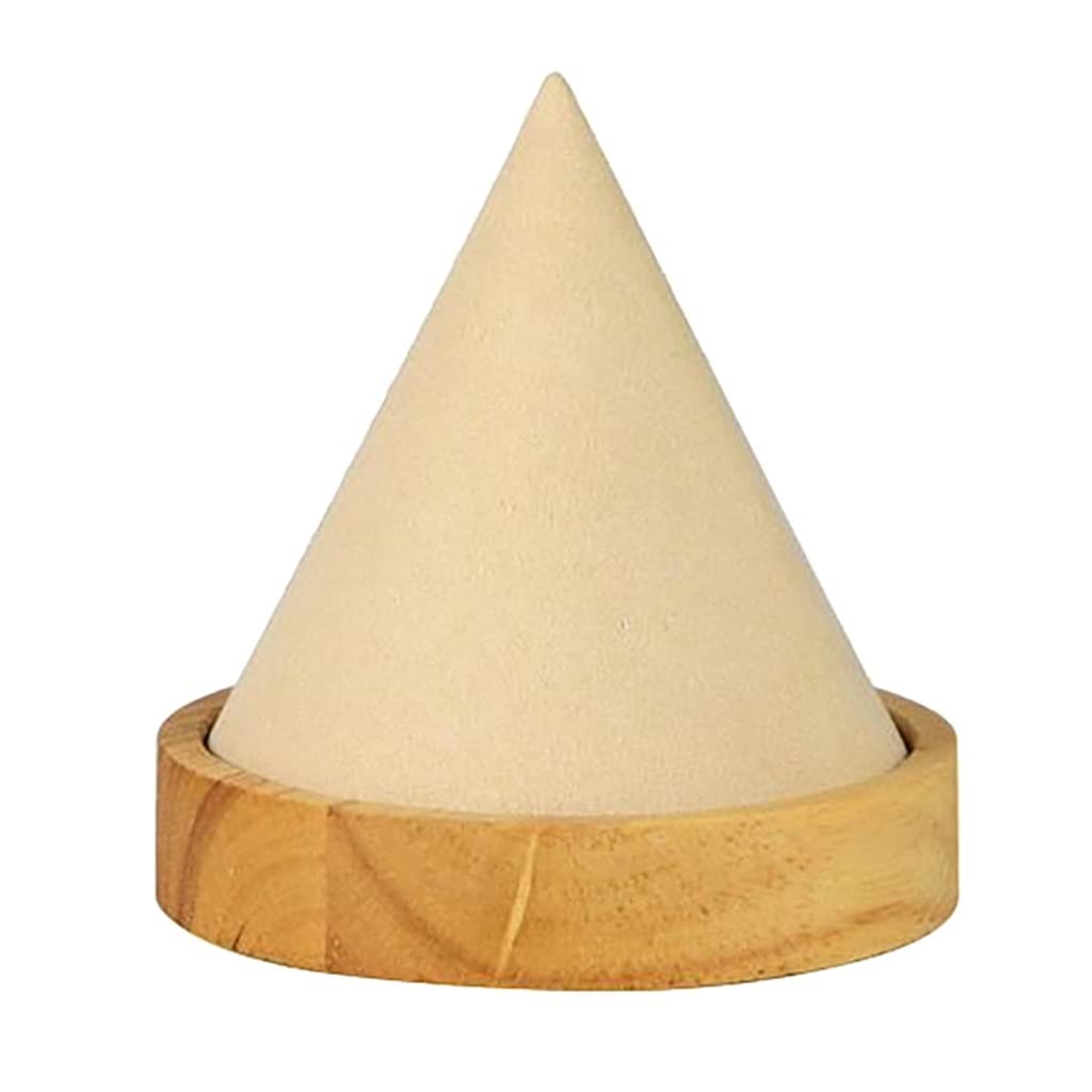 YFQHDD Wooden Jewelry Display Stand - Cone Shape Bracelet & Watch Holder for Retail Store, Boutique, and Home Organization (10.2 x 9cm, Brown) - Perfect for Showcasing Bangles, Rings, and Accessories in Shops or Vanity Display