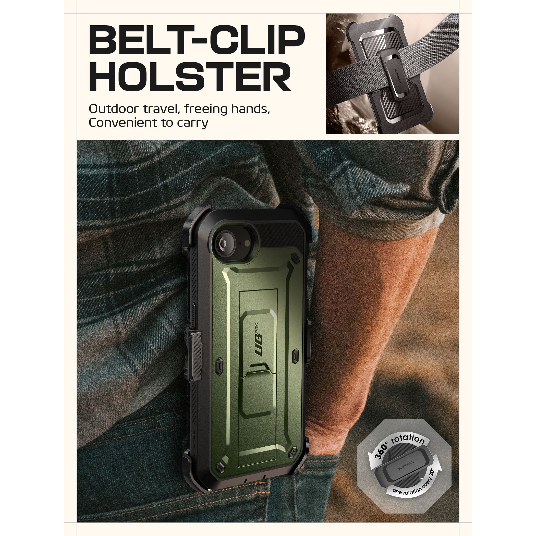 iPhone 16e Unicorn Beetle Pro Rugged Case - Dark Green | Heavy Duty Shockproof Protection | Perfect for Outdoor Adventures, Construction Work & Extreme Sports