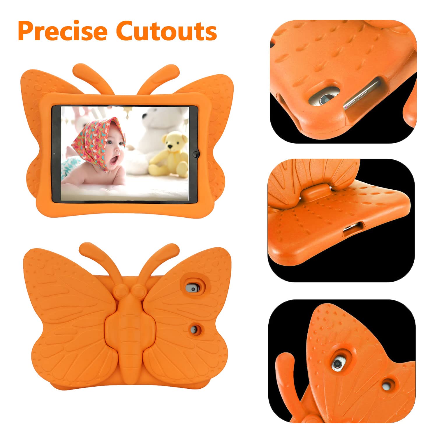Cute Butterfly Shockproof EVA Foam Case for iPad 9th/8th/7th Gen 10.2
