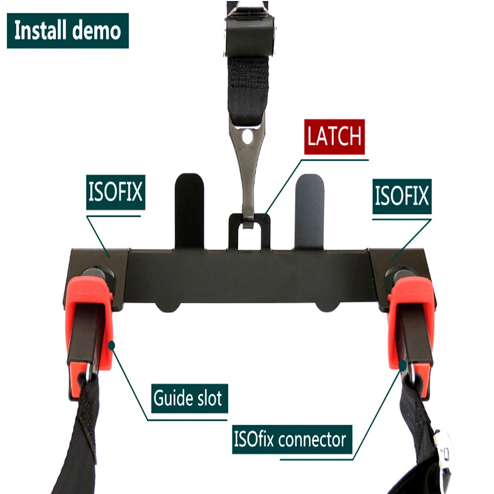 ISOFIX Car Seat Anchor Mounting Kit - Universal Child Safety Restraint Belt Connector for Secure Travel & Easy Installation - Perfect for SUVs, Sedans, and Family Road Trips