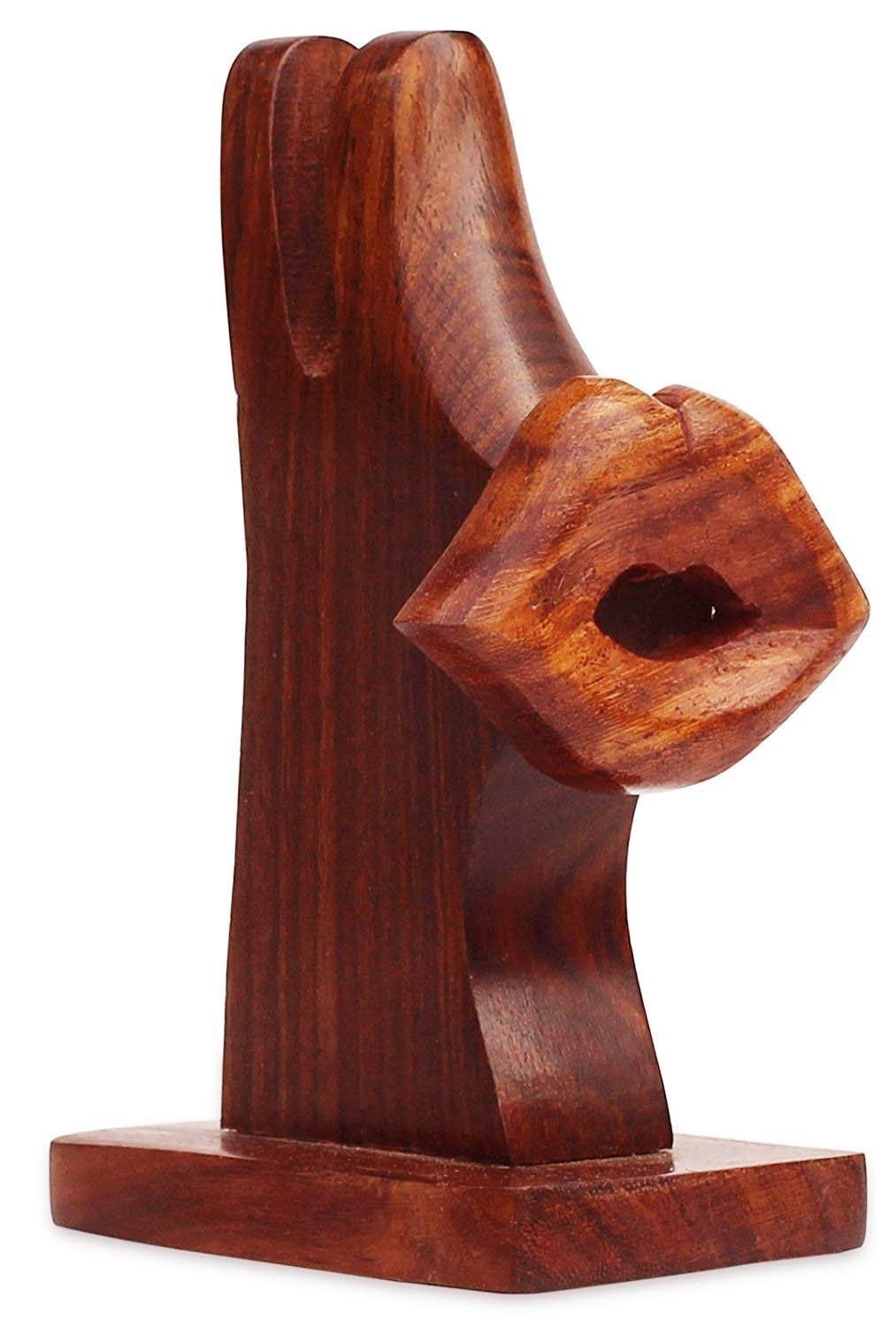 Premium Wooden Eyeglass Holder - Nirvana Class Lip Design Spectacle Stand | Stylish Sunglass & Eyewear Display Organizer for Home, Office, and Retail Store Decor