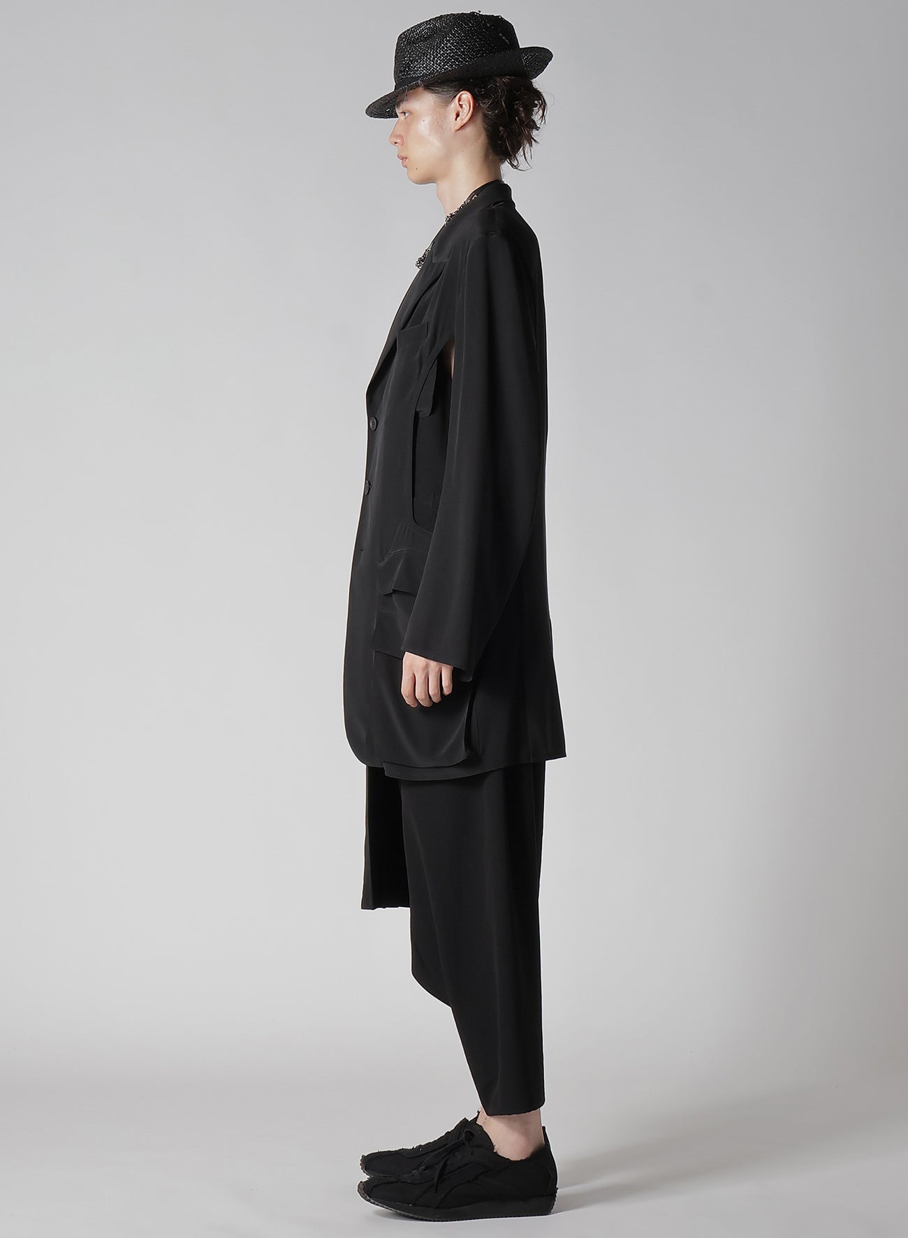 16M Crepe de Chine Side Opened Jacket - Elegant Women's Blazer for Office, Party & Evening Wear | Lightweight & Comfortable