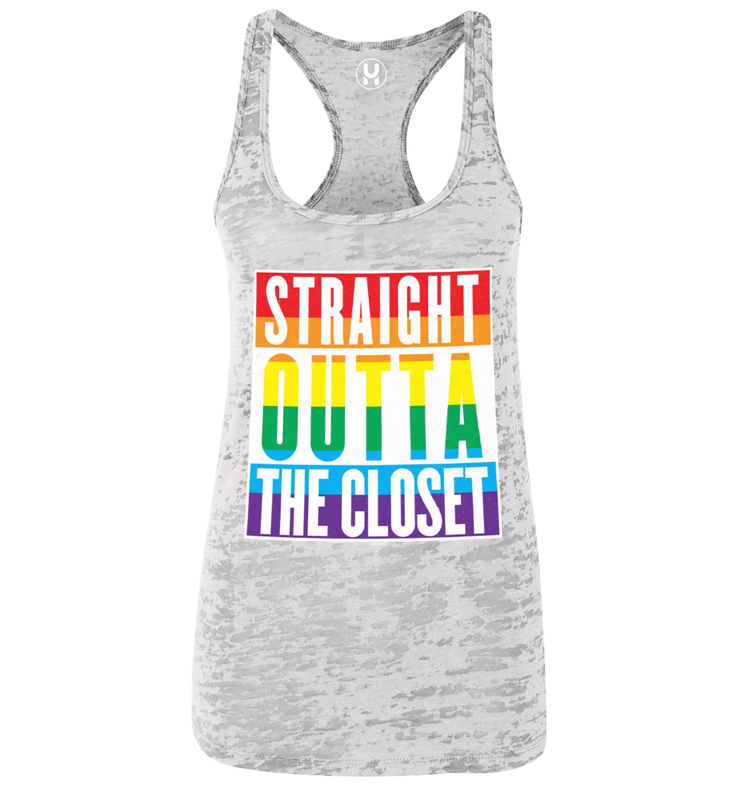 Gay Pride Racerback Tank Top for Women - Rainbow LGBTQ+ Pride Apparel - Perfect for Pride Parades, Festivals & LGBTQ+ Events