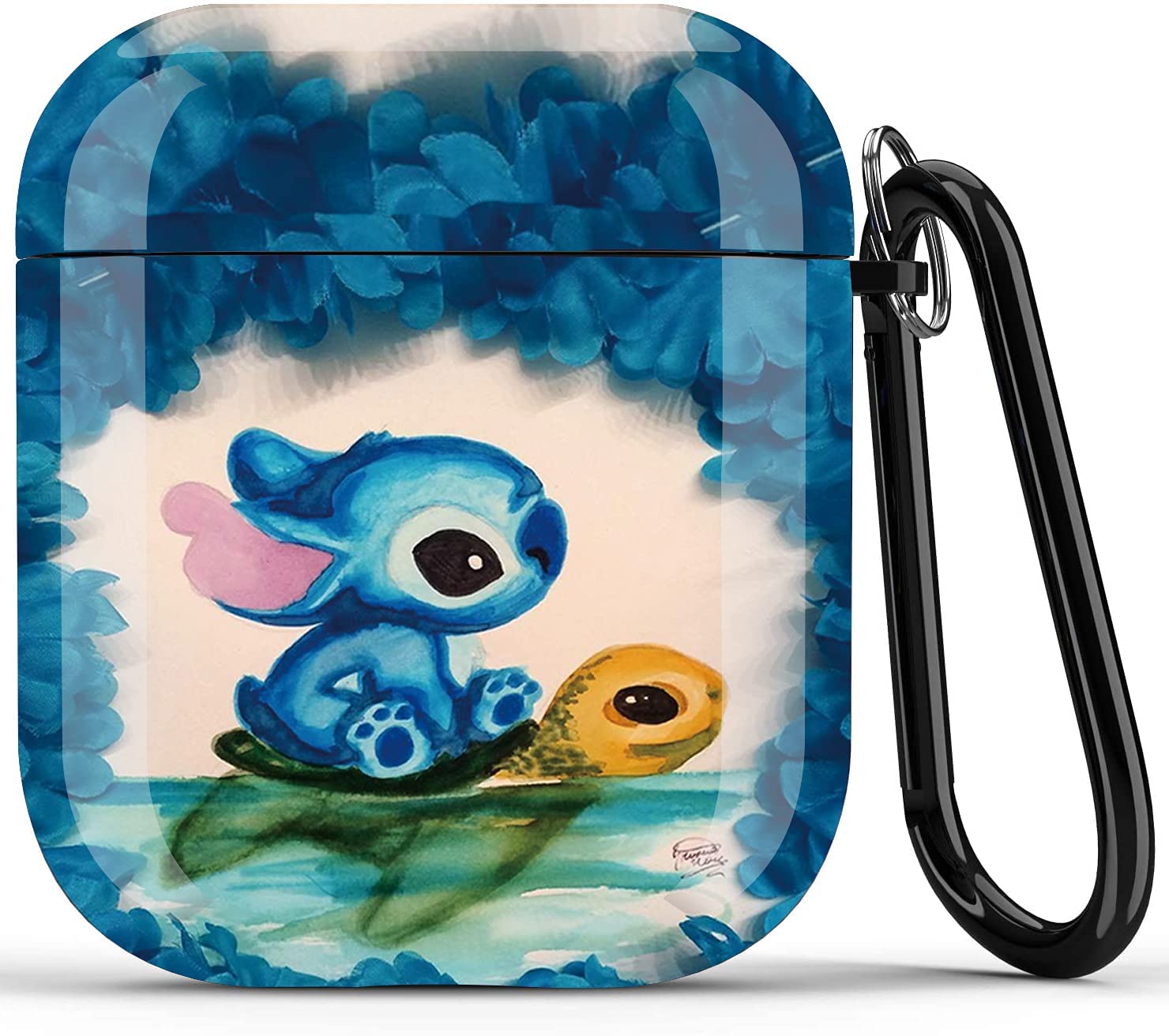 Shockproof Tortoise AirPods Case Cover for Apple AirPods 1/2 - Cute Stitch Turtle Design Protective Hard Shell with Keychain | Perfect Gift for Women & Girls | Travel, Gym, School, Work Accessory