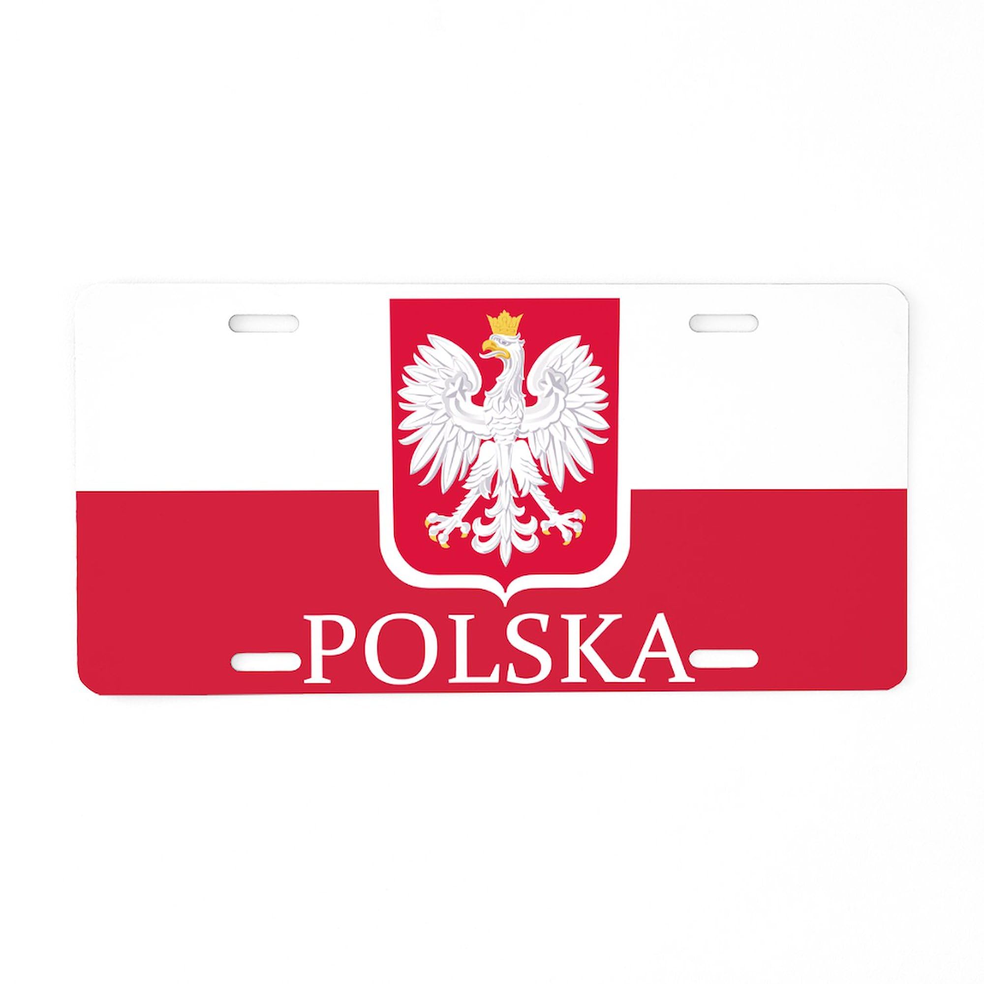 Polish Flag Aluminum License Plate - Front Vanity Tag for Cars & Trucks | Customizable Front Plate for Polish Pride & Heritage | Perfect for Polish-American Events, Parades & Car Shows