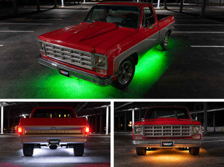 16 Million Color LED Flexible Slimline Truck Underbody Lighting Kit - Waterproof RGB Underglow Lights for Cars, Trucks & SUVs - Perfect for Night Driving, Car Shows & Off-Road Adventures