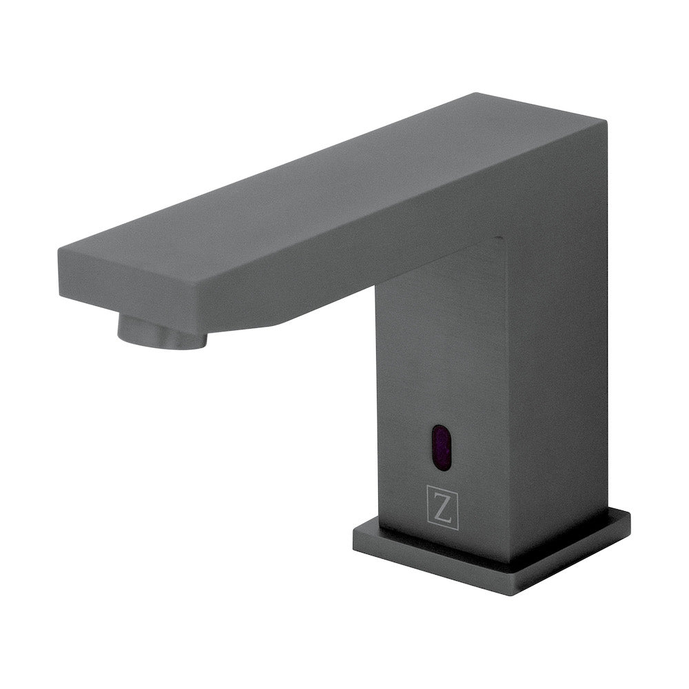 ZLINE Bliss Touchless Bath Faucet in Gun Metal - Automatic Sensor Faucet for Bathroom Sink, Hands-Free Water Tap with Modern Matte Black Finish (BLS BFS GM) - Perfect for Modern Homes, Hotels, and Public Restrooms