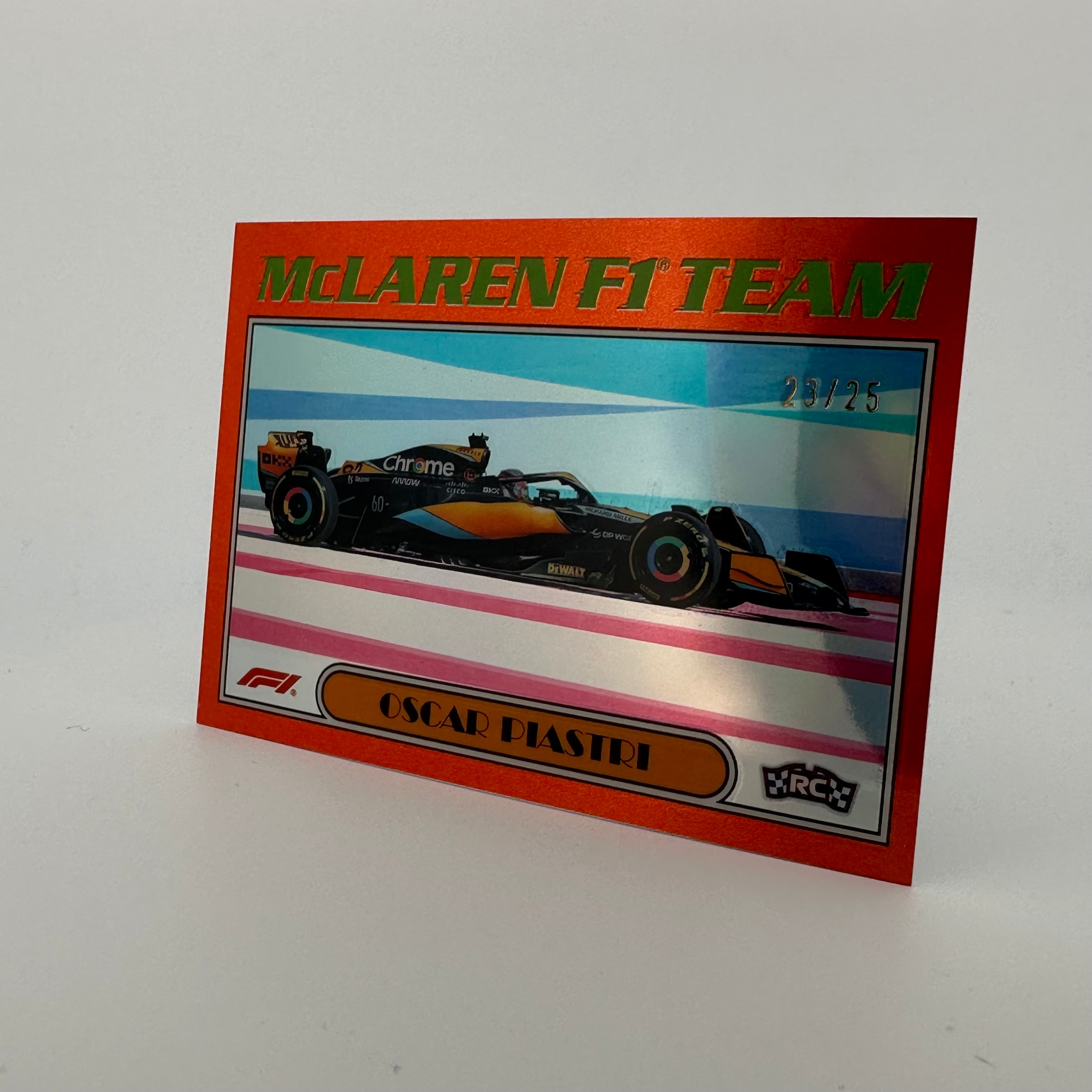 Oscar Piastri McLaren 2023 Chrome #AU77 OP 23/25 Orange - Limited Edition Collectible for F1 Fans & Racing Enthusiasts