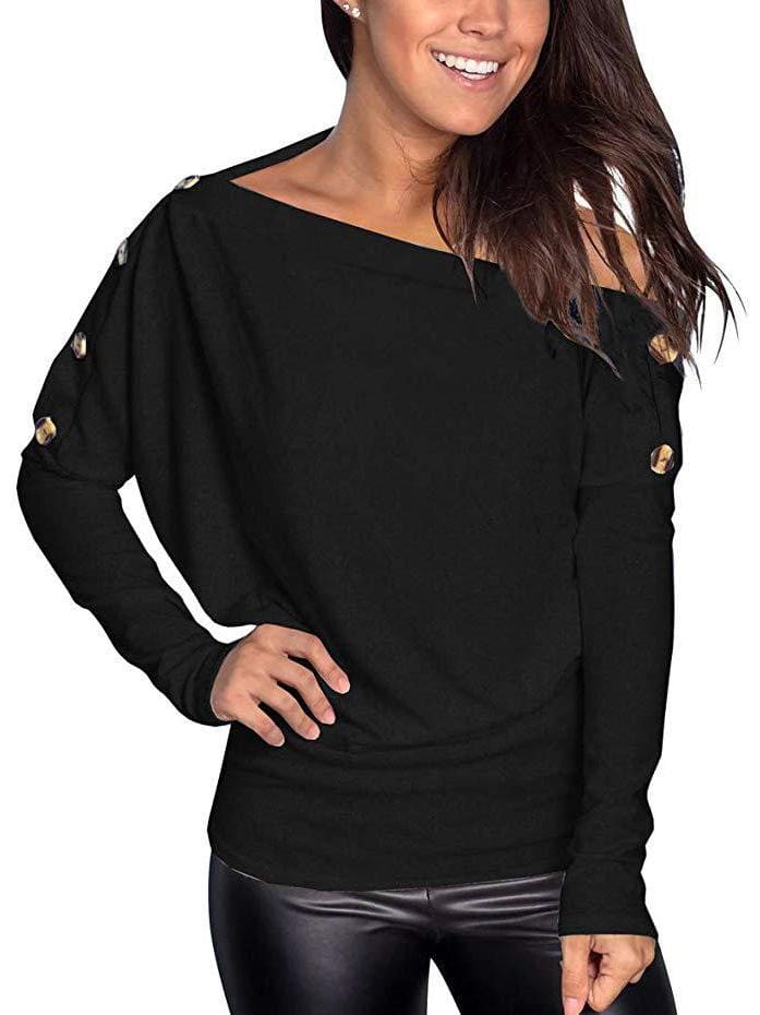 Lovevop Women's Casual Long Sleeve T-Shirt - Soft Solid Color Fall Shirt for Everyday Wear | Perfect for Work, Weekend Outfits & Layering in Cool Weather
