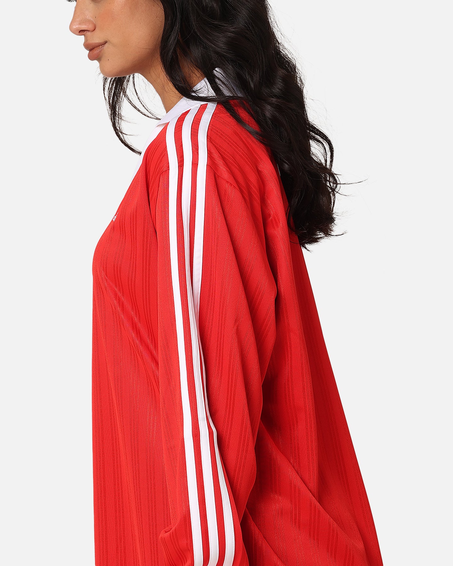 Adidas Piqué Long Sleeve Football Polo Shirt - Men's Training Jersey, Breathable & Moisture-Wicking - Better Scarlet Red - Perfect for Soccer Practice, Games & Casual Wear