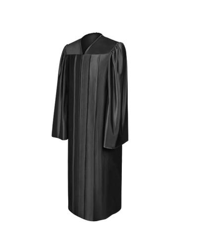Shiny Black Bachelor's Graduation Gown - Premium College & University Graduation Robe for Commencement Ceremonies, Academic Events & Photo Shoots