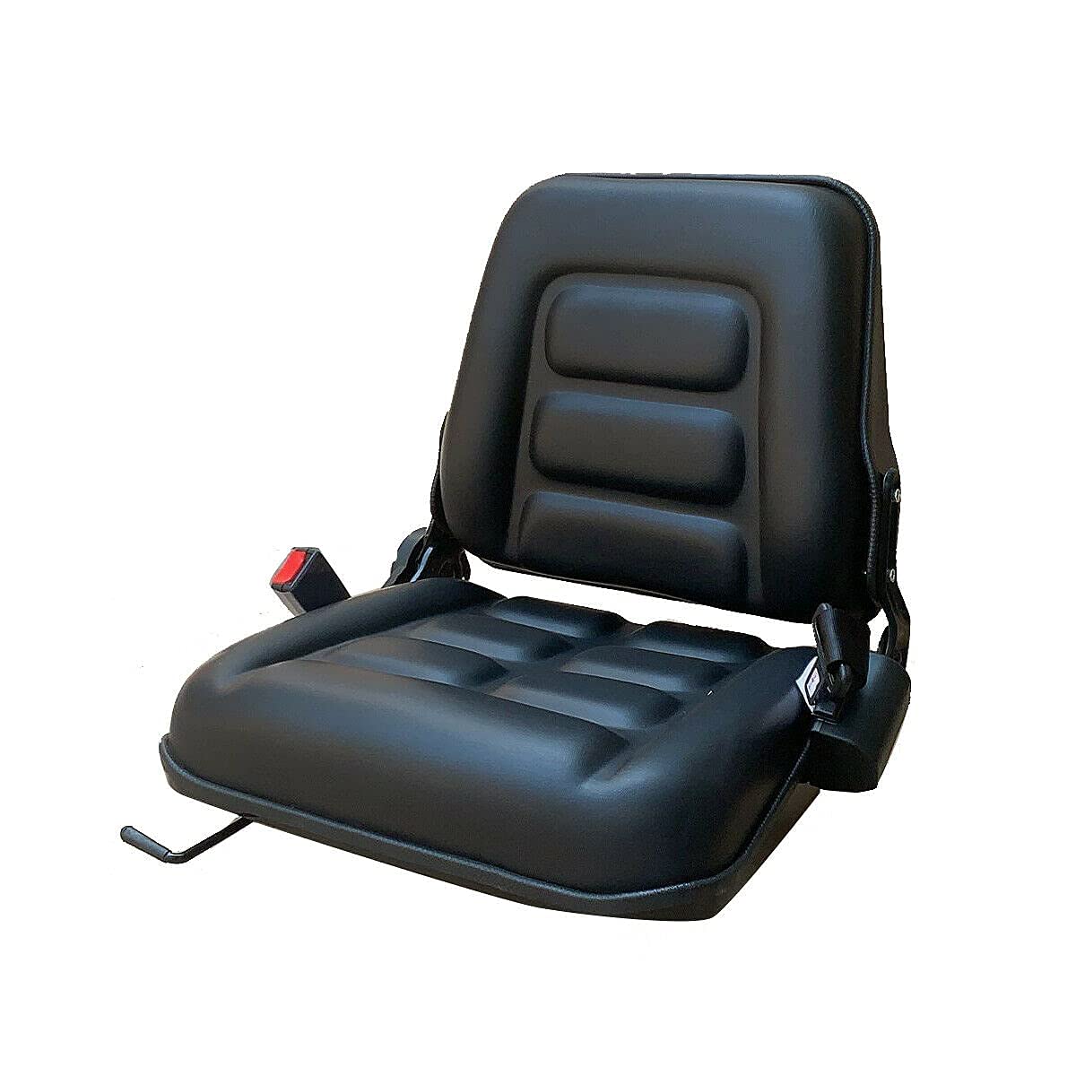 Universal Waterproof Forklift Suspension Seat with Adjustable Safety Belt - Heavy Duty Black Seat for Forklifts, Tractors, Loaders & Excavators (19.68x18.11x9.68 Inch) - Ideal for Construction Sites, Warehouses & Industrial Equipment