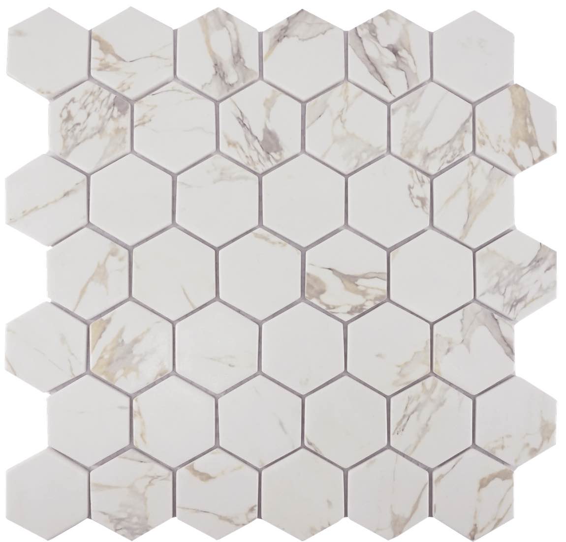 Eco-Friendly Recycled Glass Hexagon Tiles in Beige - Perfect for Kitchen Backsplash, Bathroom Walls & Sustainable Home Decor
