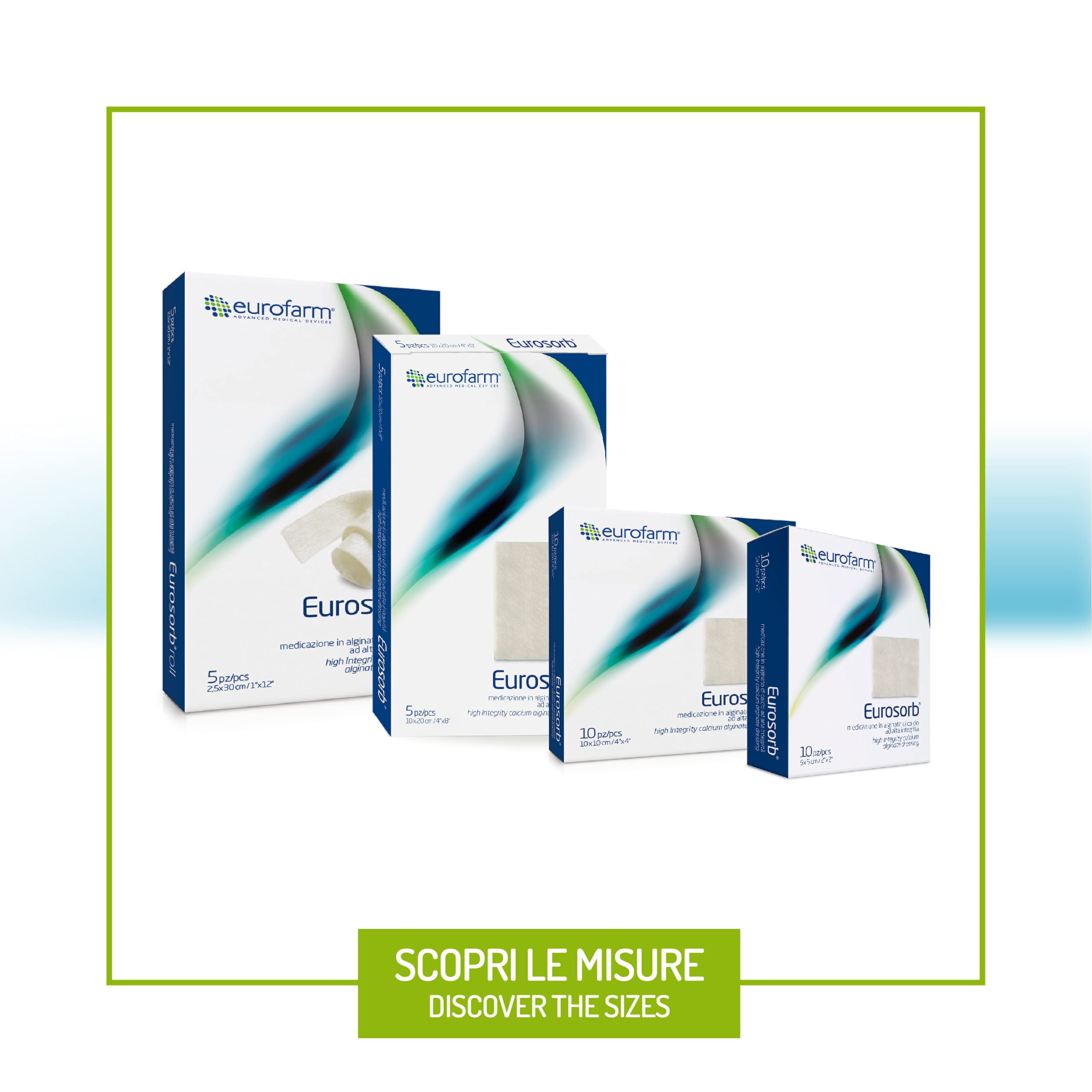 Eurosorb Roll - 1 x 12 Inch 100% High Integrity Calcium Alginate Dressing for Wound Care - Promotes Healing & New Tissue Formation - 5 Pack - Ideal for Chronic Wounds, Ulcers, and Post-Surgical Care