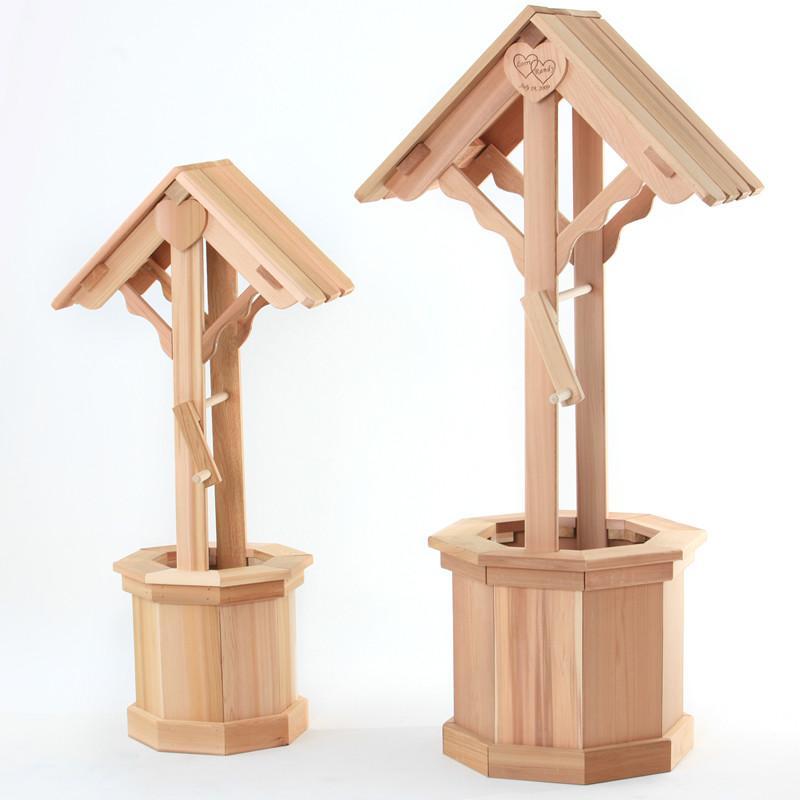 All Things Cedar Wishing Well - Rustic Wooden Garden Decor for Weddings, Events & Outdoor Landscaping