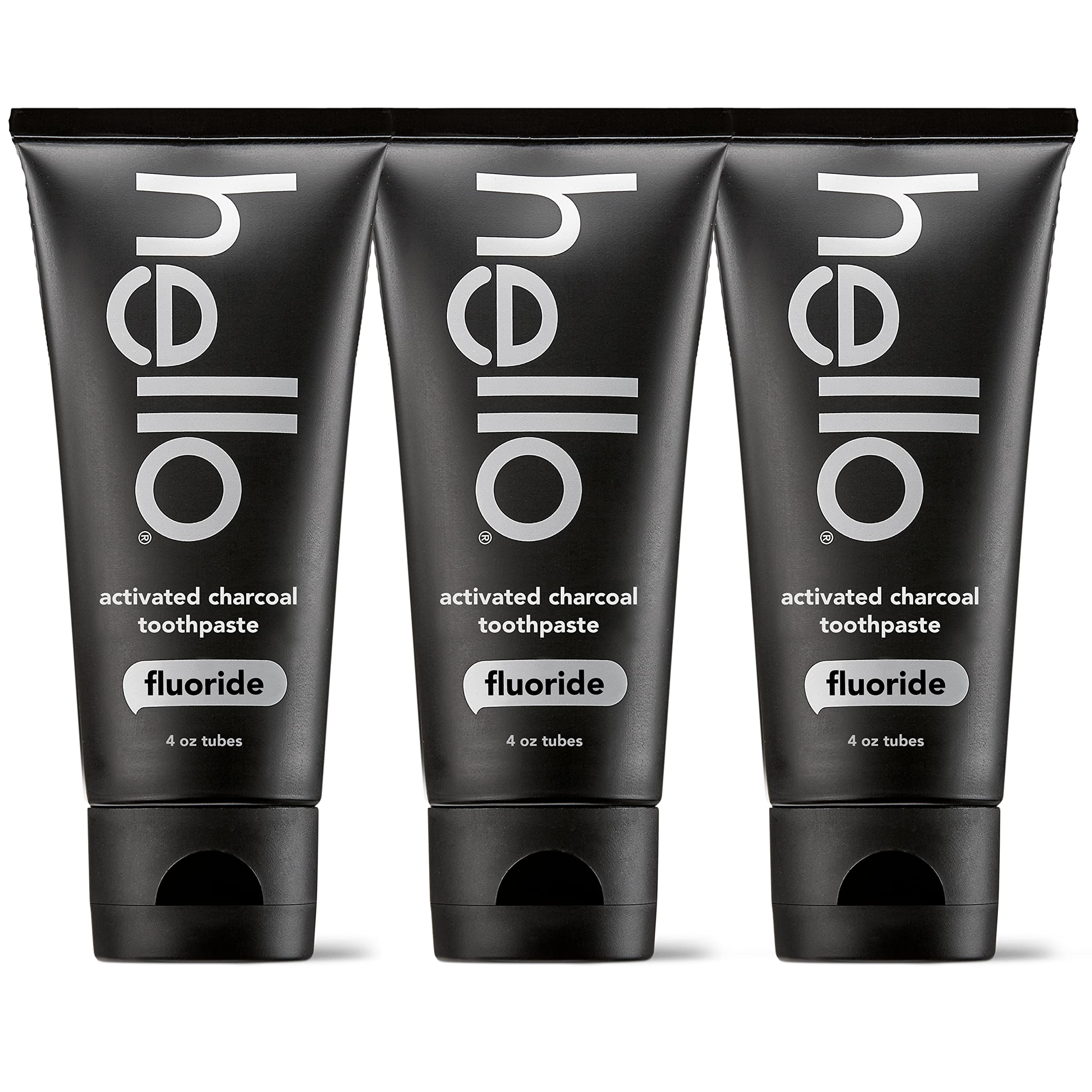 **Activated Charcoal & Fluoride Toothpaste for Teeth Whitening – Fresh Mint & Coconut Oil, SLS-Free, Vegan, Gluten-Free (3 Pack, 4 oz Tubes) – Ideal for Natural Oral Care & Bright Smiles**