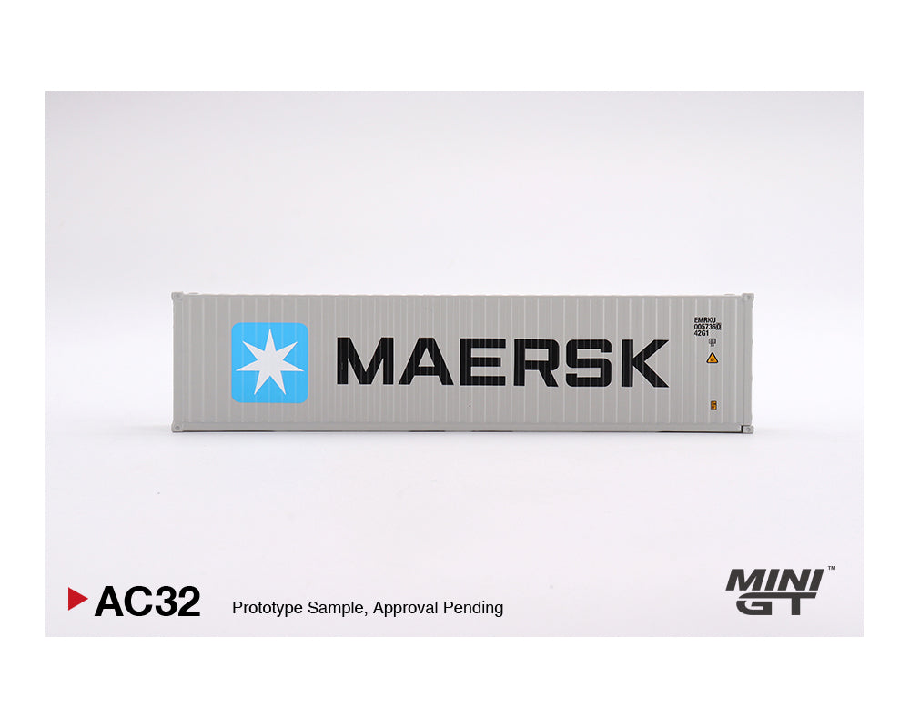 MINIGT 1:64 Scale Diecast MAERSK 40' Dry Container Truck Toy - Collectible Model for Display, Gifts & Kids Play