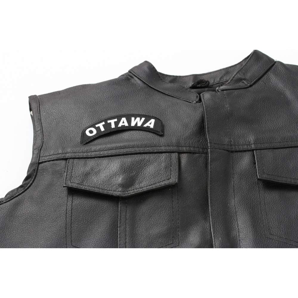 Ottawa City Iron On Patch - 4x1.75 Inch Embroidered Sew On Badge for Jackets, Backpacks & Hats - Perfect for DIY Crafts & Customization