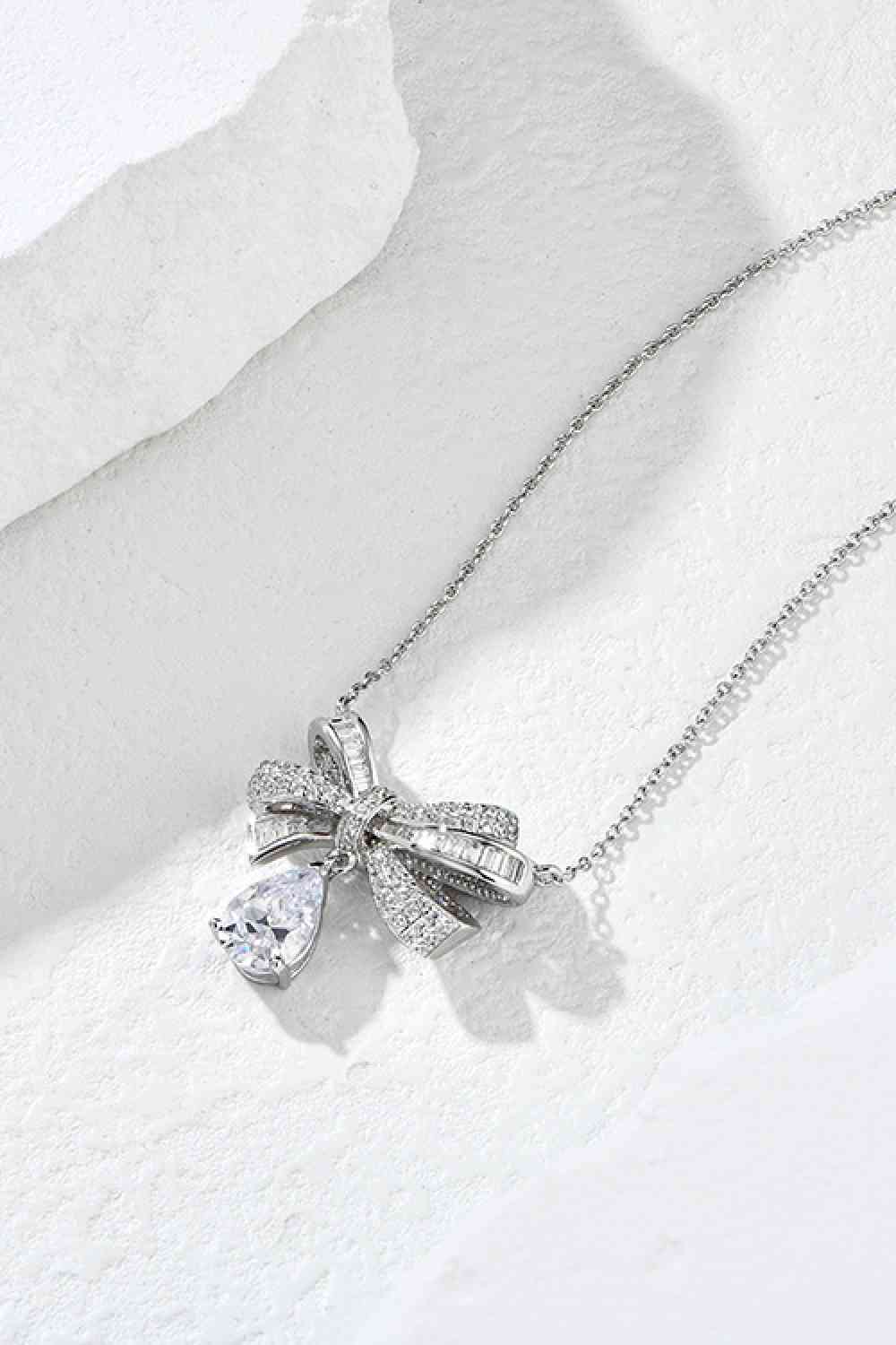 925 Sterling Silver Teardrop Zircon Pendant Necklace for Women - Elegant Dainty Jewelry Gift for Birthday, Anniversary & Valentine's Day