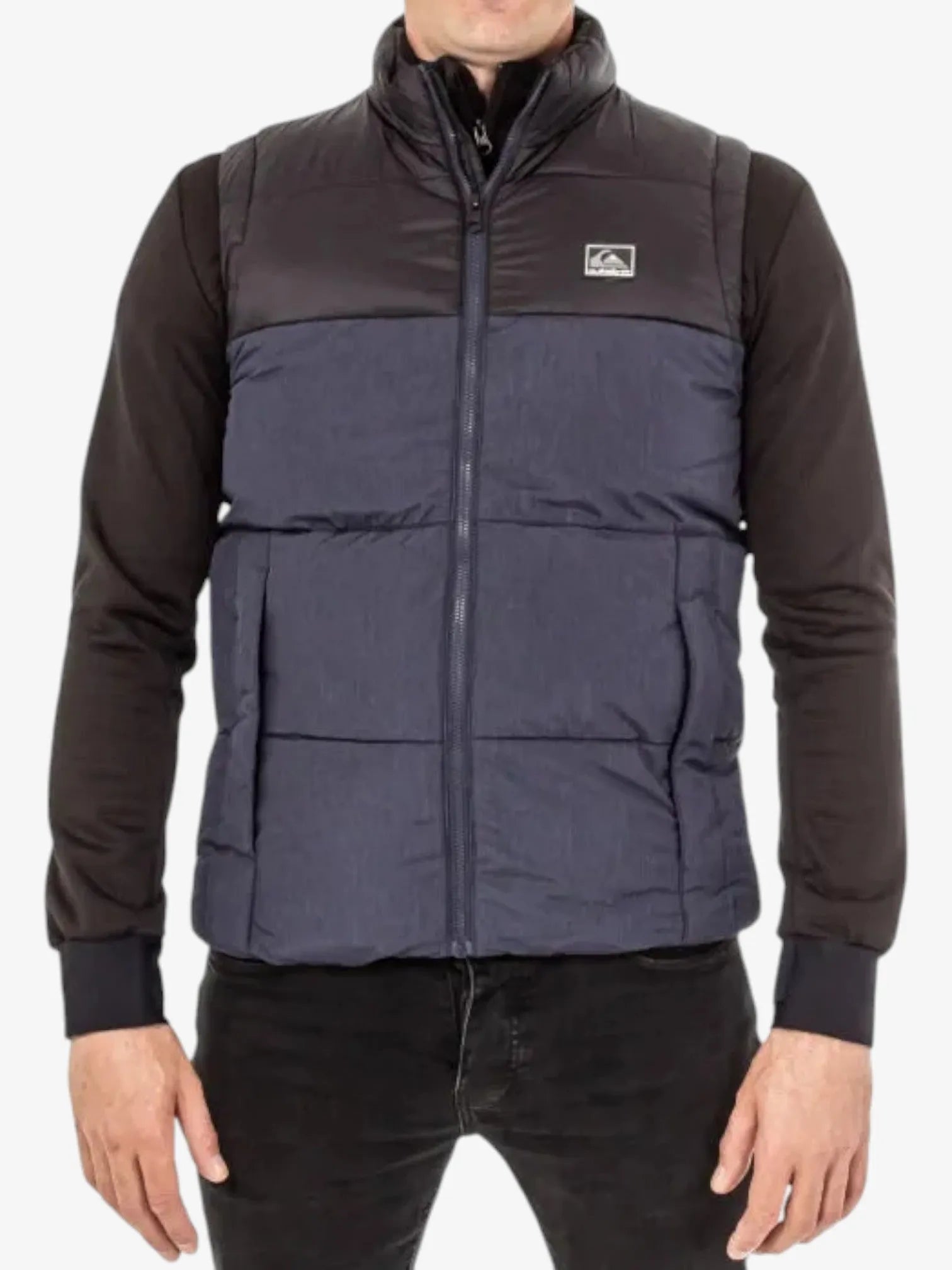Quiksilver Wolf Shoulders Vest - Blue Melange & Black for Men | Surfing, Beachwear & Outdoor Activities