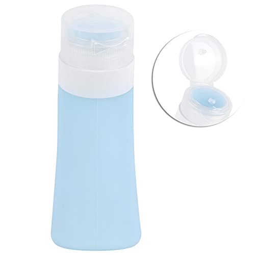 Leakproof Travel Bottles Set - 4 Pack Silicone & PP Refillable Containers for Shampoo, Conditioner & Shower Gel | TSA Approved Toiletries for Air Travel, Gym & Vacation (Blue)