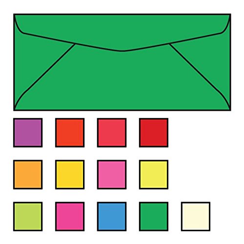 Bright Green Envelopes #10, 4-1/8