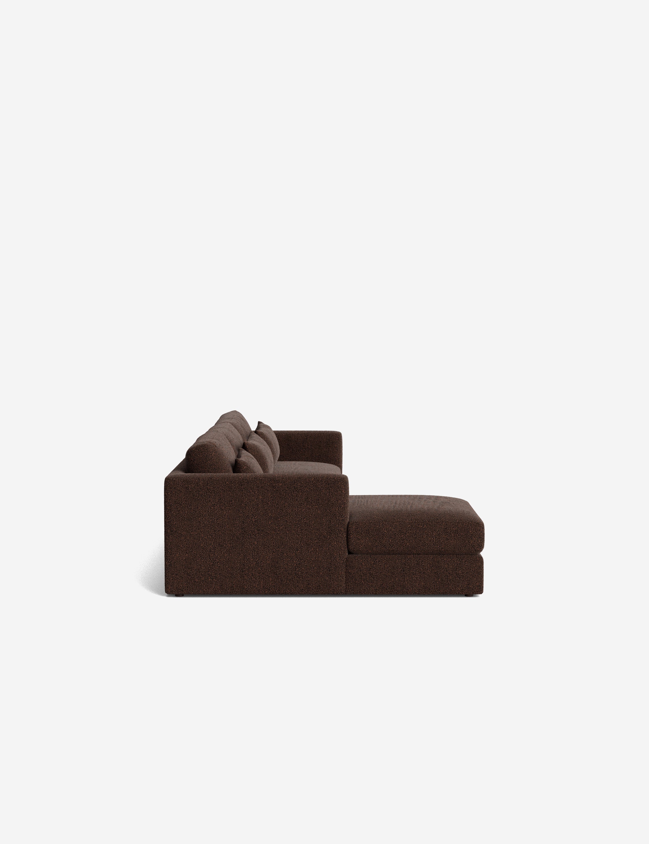 Durham Chaise Sectional Sofa - Modern L-Shaped Couch with Chaise Lounge | Comfortable Fabric Upholstery for Living Room, Family Room & Home Theater