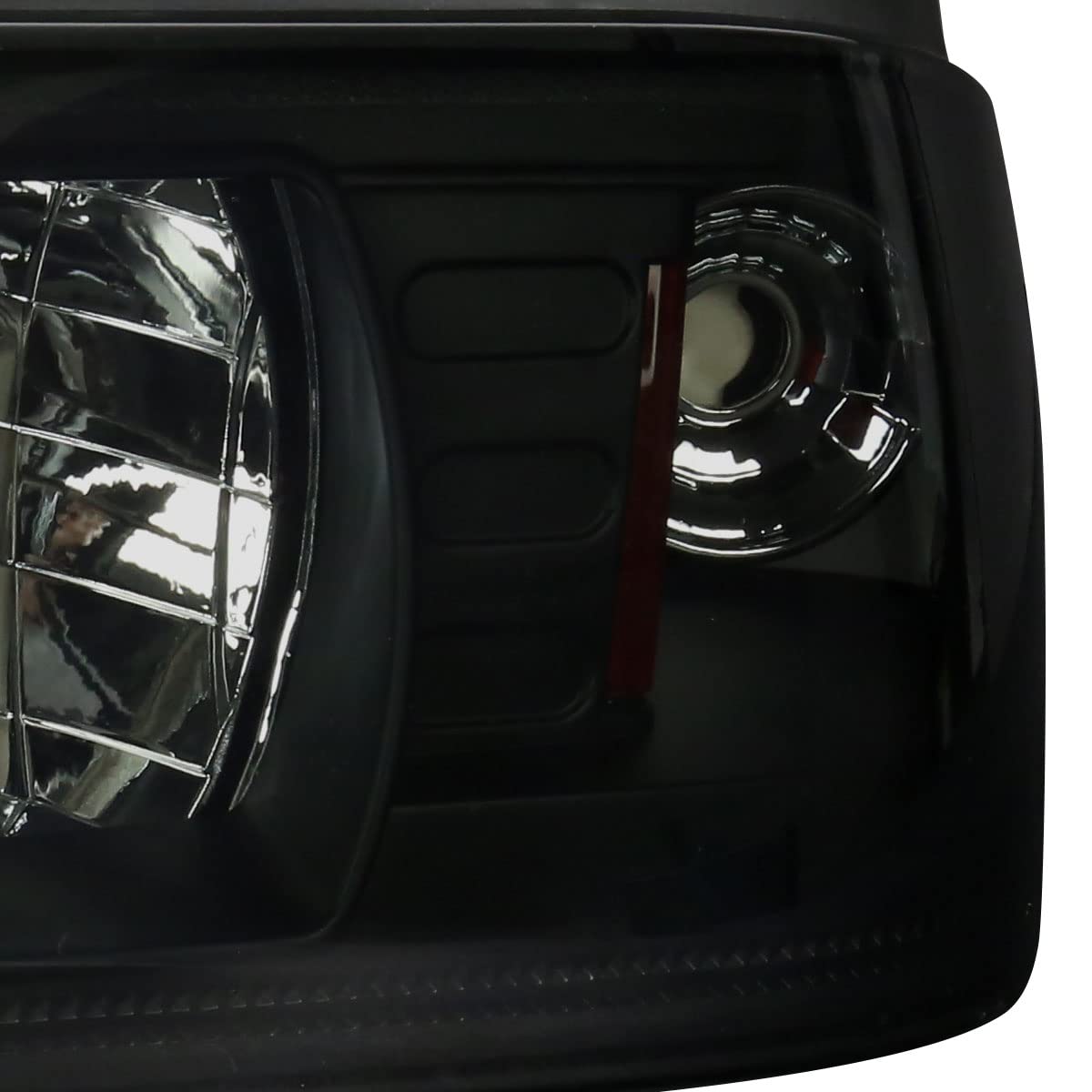 Ford Mustang 1987-1993 Replacement Headlights - Smoke Euro 1-Piece Style Head Lamps for Improved Visibility & Style | Perfect for Night Driving & Car Upgrades